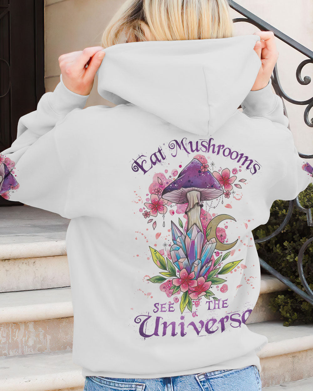EAT MUSHROOMS SEE THE UNIVERSE ALL OVER PRINT - TLNZ0403231