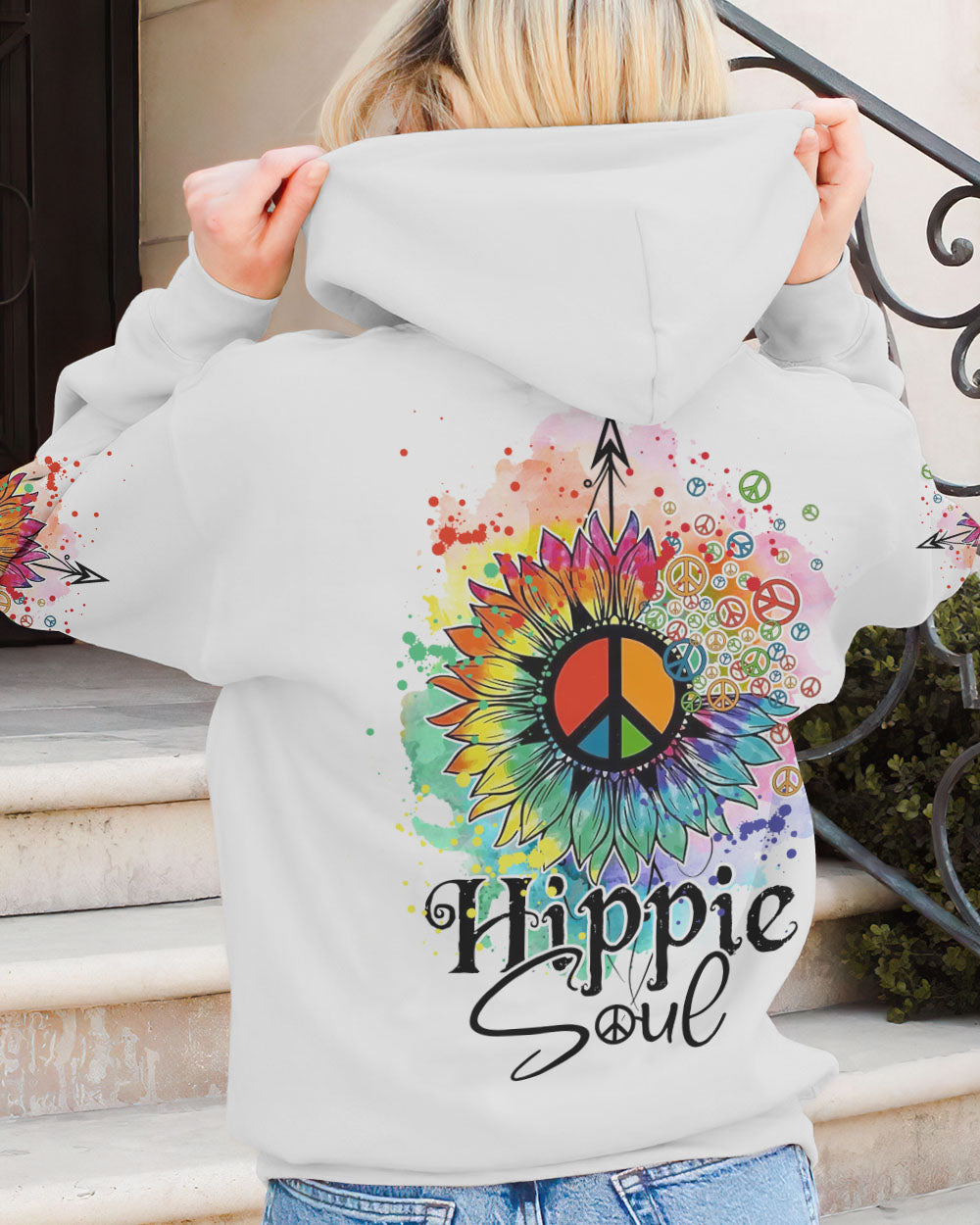 HIPPIE SOUL SUNFLOWER TIE DYE WATERCOLOR ALL OVER PRINT - TYTM2502232