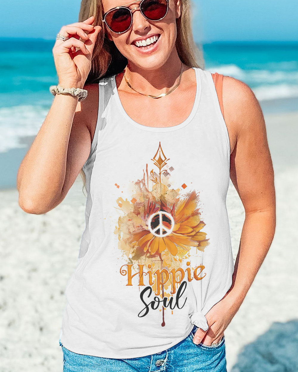 HIPPIE SOUL SUNFLOWER ALL OVER PRINT - TA2802232