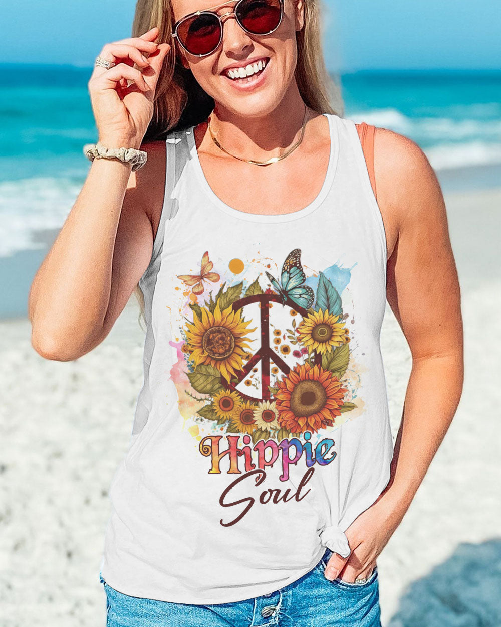 HIPPIE SOUL SUNFLOWER ALL OVER PRINT - YHLN2802232