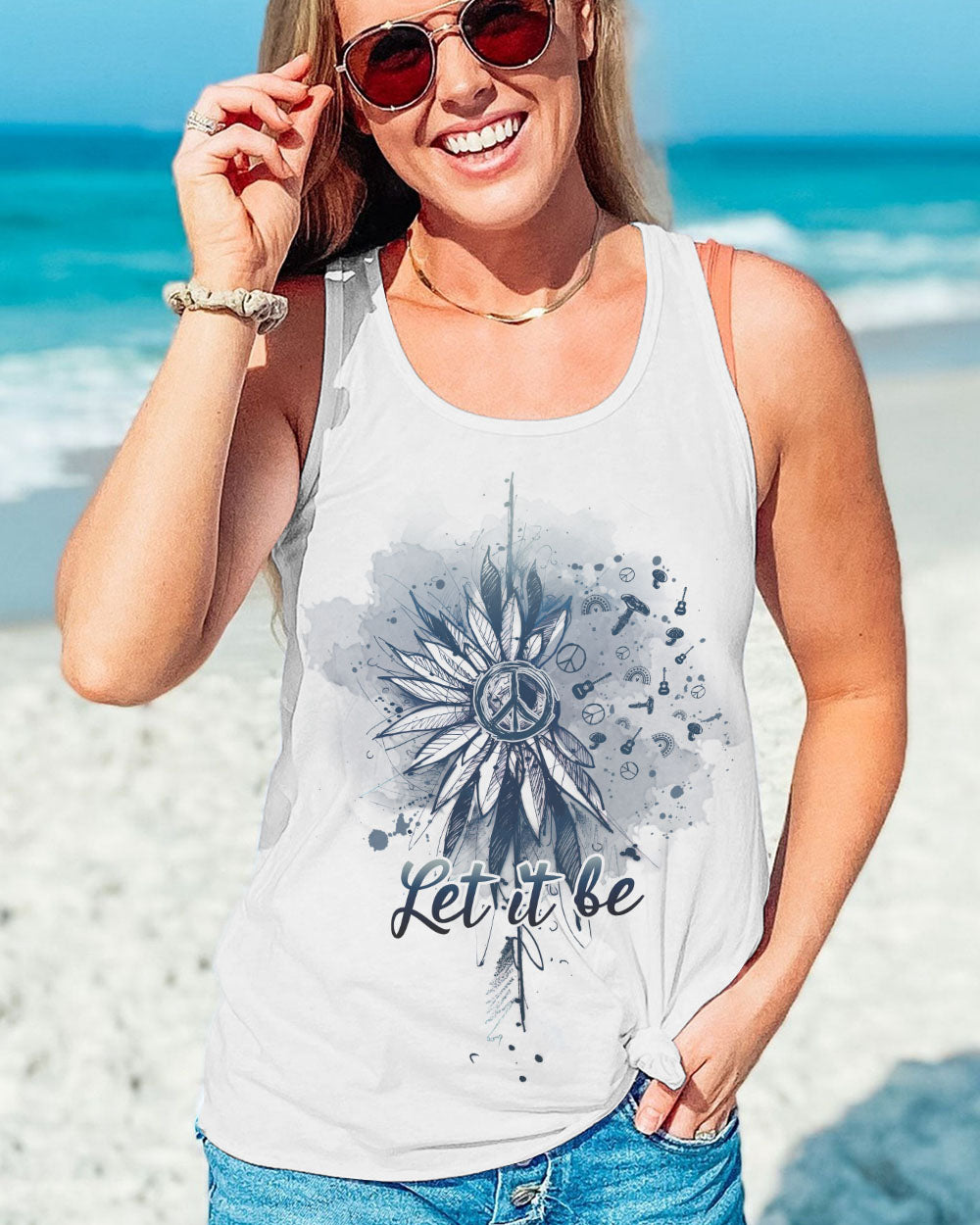 LET IT BE SKETCH SUNFLOWER ALL OVER PRINT - TLNZ1003231