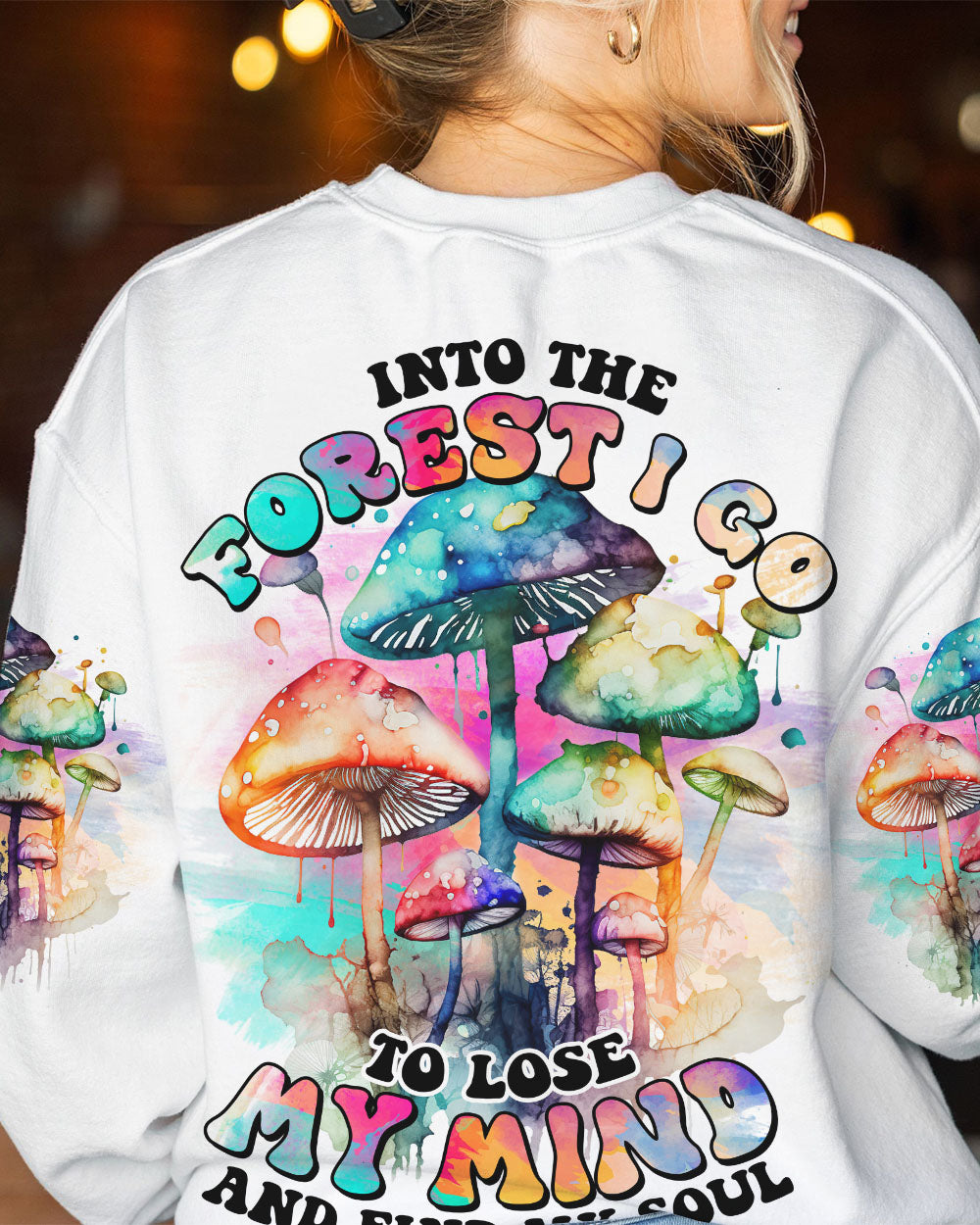 INTO THE FOREST MUSHROOMS ALL OVER PRINT - NO2702231