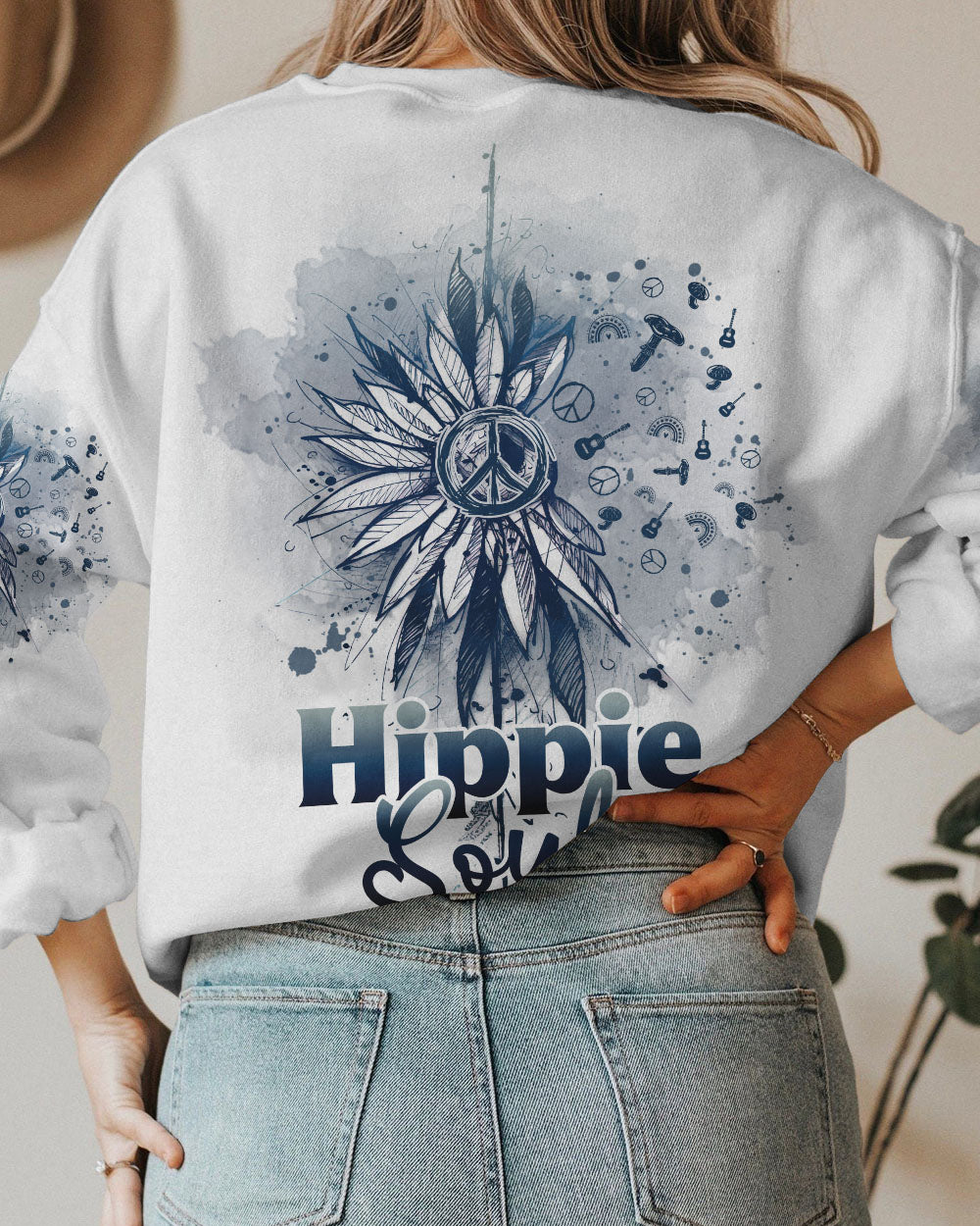 HIPPIE SOUL WATERCOLOR SUNFLOWER ALL OVER PRINT - TLNZ0103233