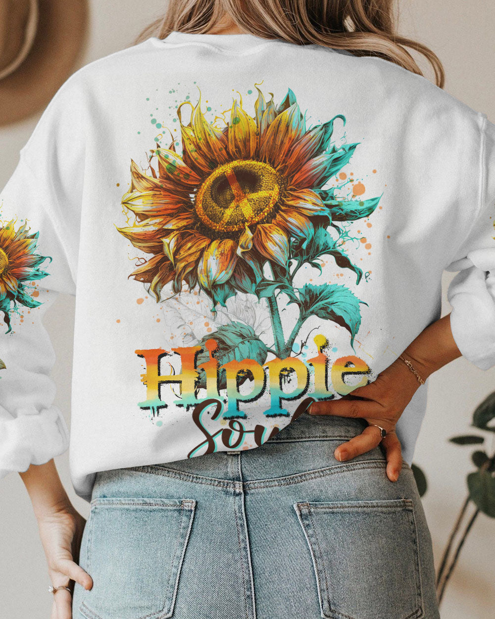 HIPPIE SOUL SUNFLOWER COLORFUL ALL OVER PRINT - TLTW1603232