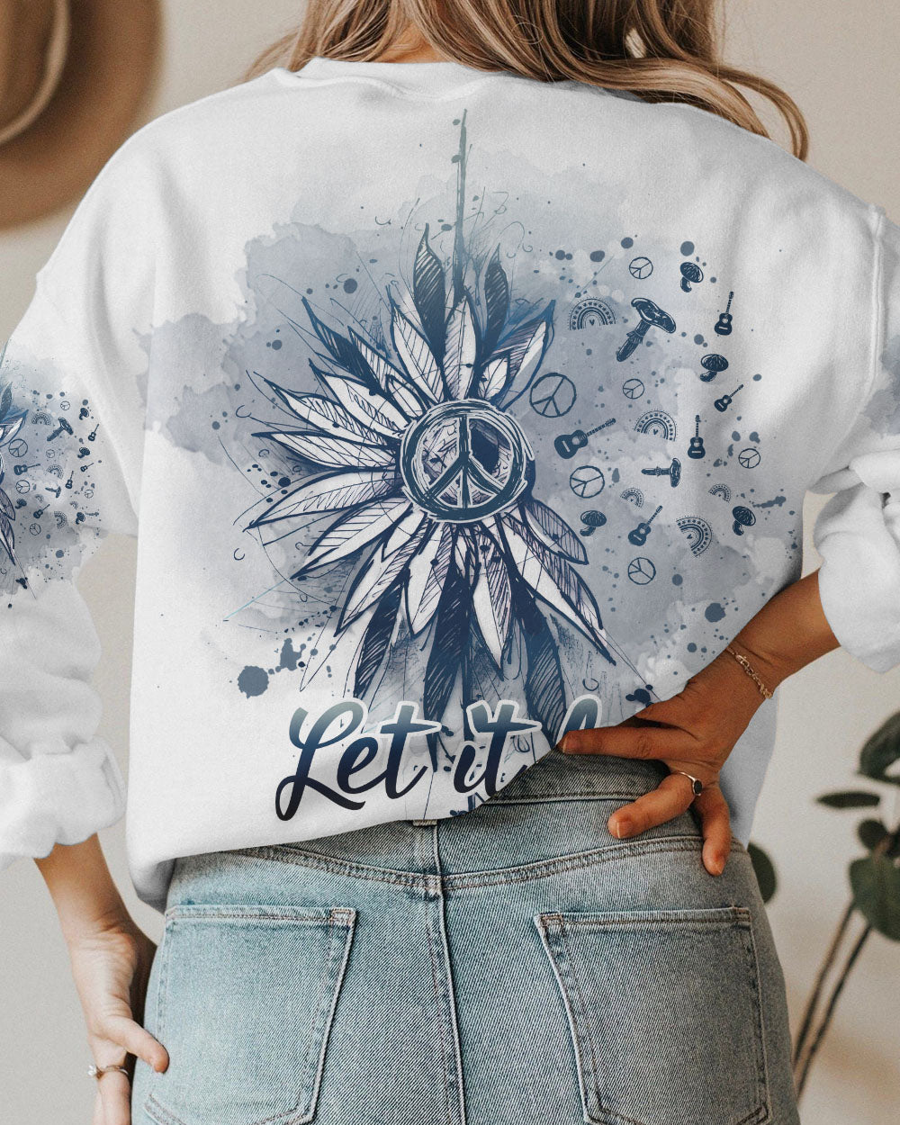 LET IT BE SKETCH SUNFLOWER ALL OVER PRINT - TLNZ1003231