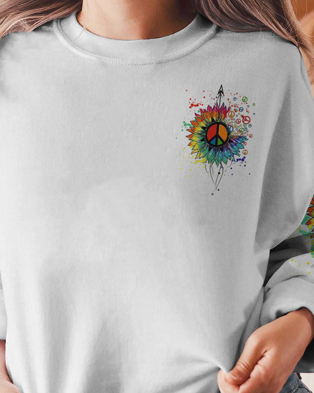 HIPPIE SOUL SUNFLOWER TIE DYE WATERCOLOR ALL OVER PRINT - TYTM2502232