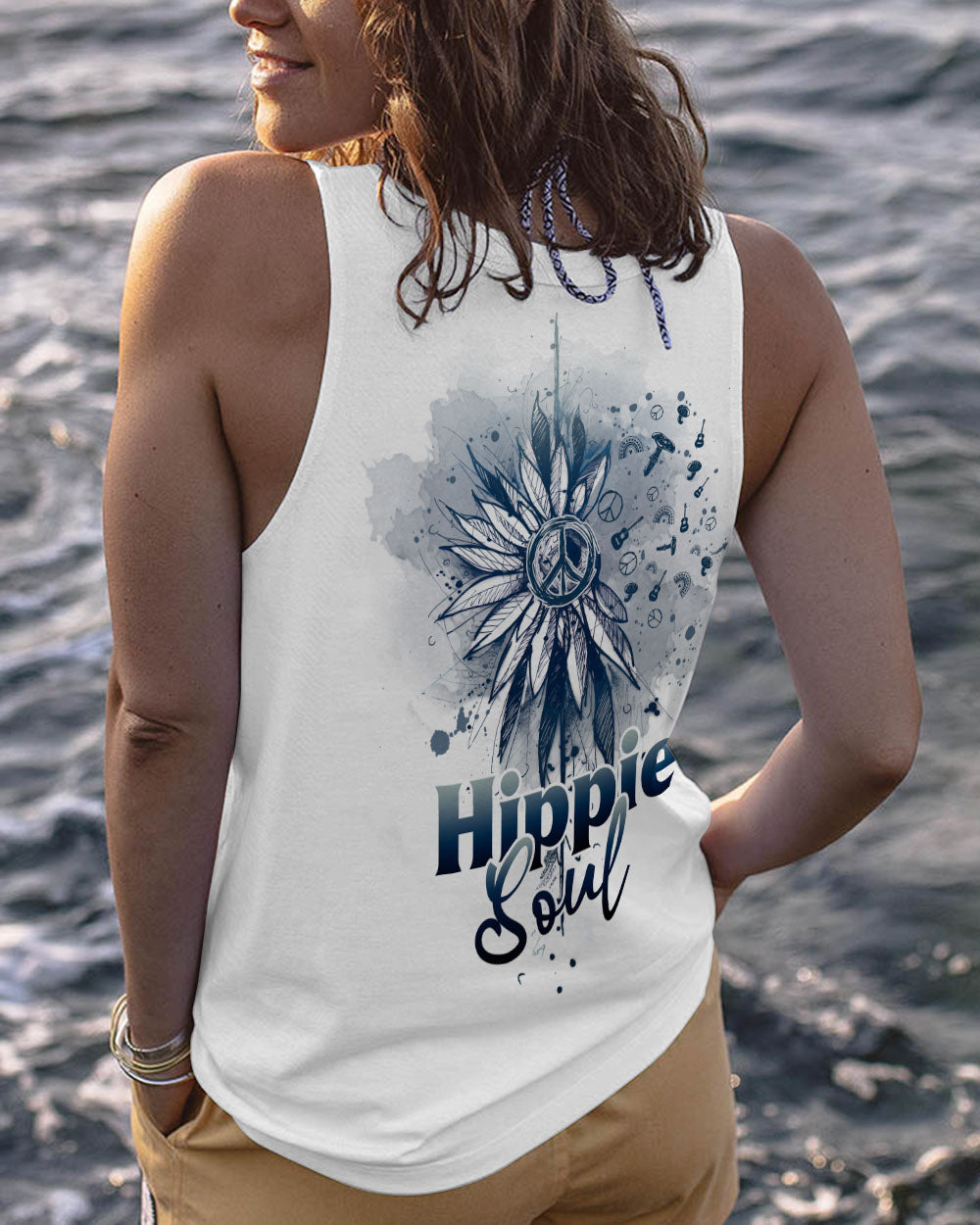 HIPPIE SOUL WATERCOLOR SUNFLOWER ALL OVER PRINT - TLNZ0103233