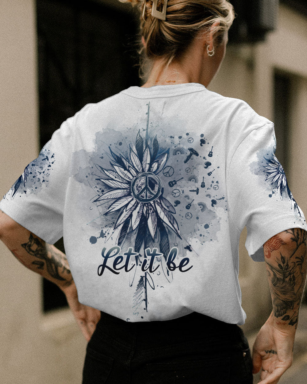 LET IT BE SKETCH SUNFLOWER ALL OVER PRINT - TLNZ1003231