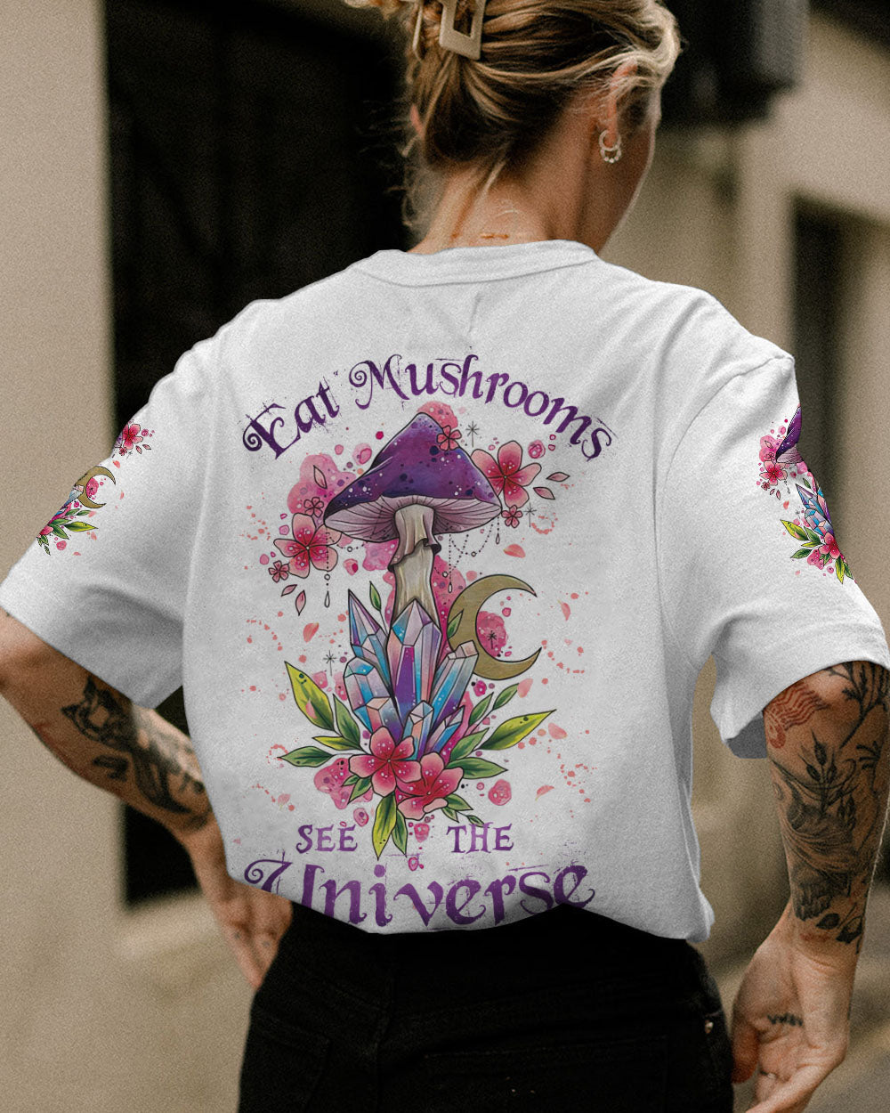 EAT MUSHROOMS SEE THE UNIVERSE ALL OVER PRINT - TLNZ0403231
