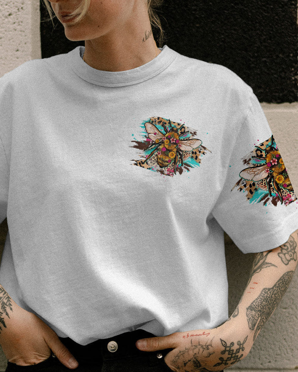 STAY WILD FLOWER CHILD BEE ALL OVER PRINT - YHDU1603233