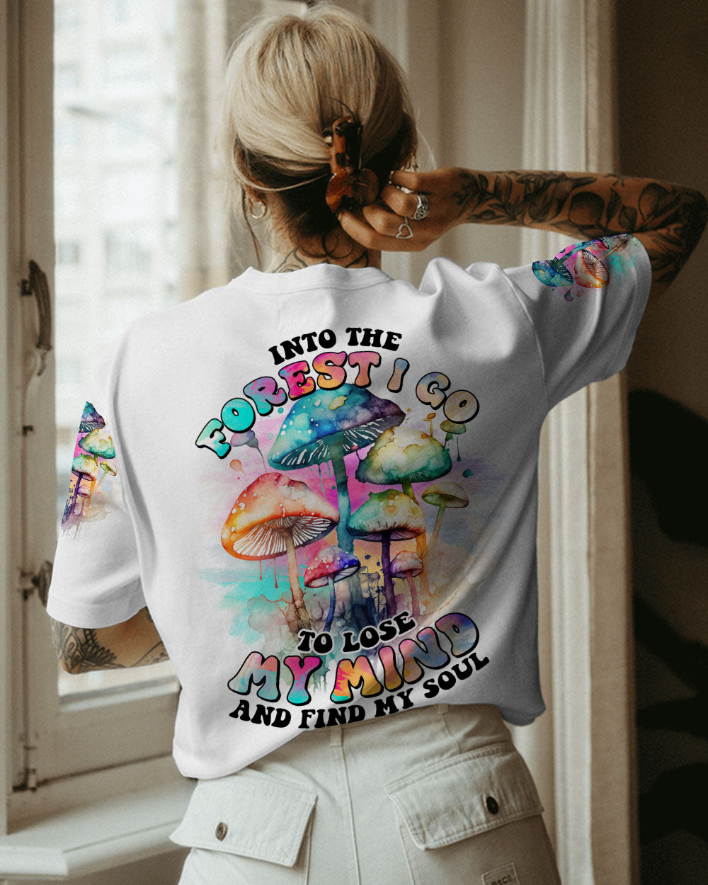INTO THE FOREST MUSHROOMS ALL OVER PRINT - NO2702231
