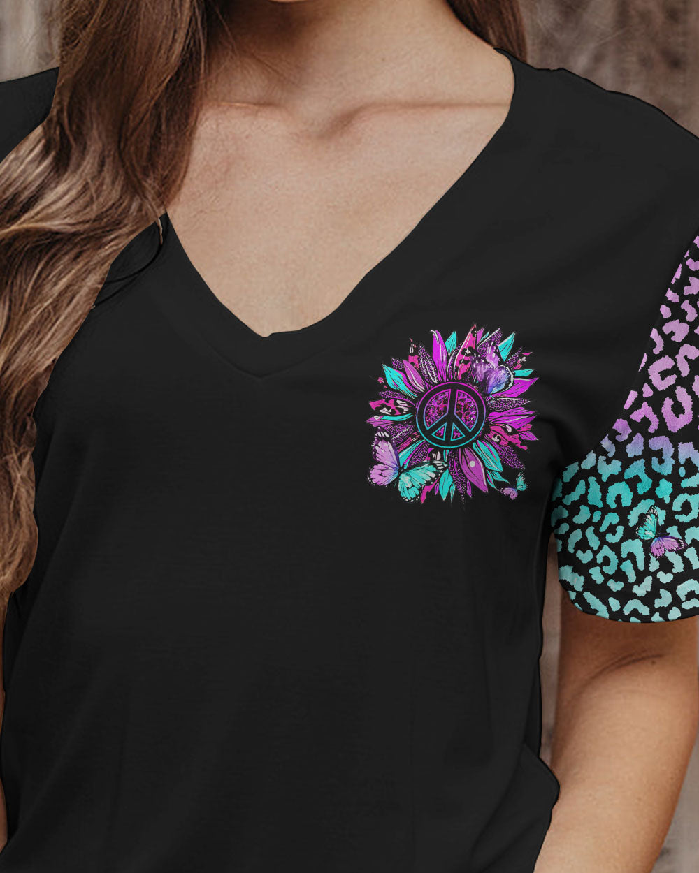 HIPPIE SOUL SUNFLOWER LEOPARD ALL OVER PRINT - YHHG2102231