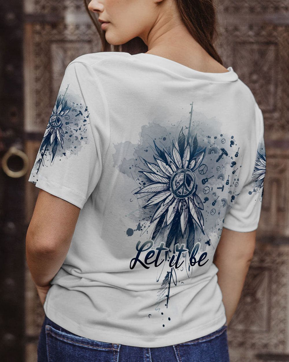 LET IT BE SKETCH SUNFLOWER ALL OVER PRINT - TLNZ1003231