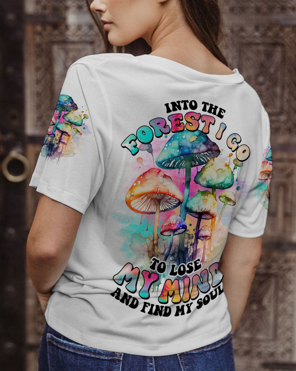 INTO THE FOREST MUSHROOMS ALL OVER PRINT - NO2702231