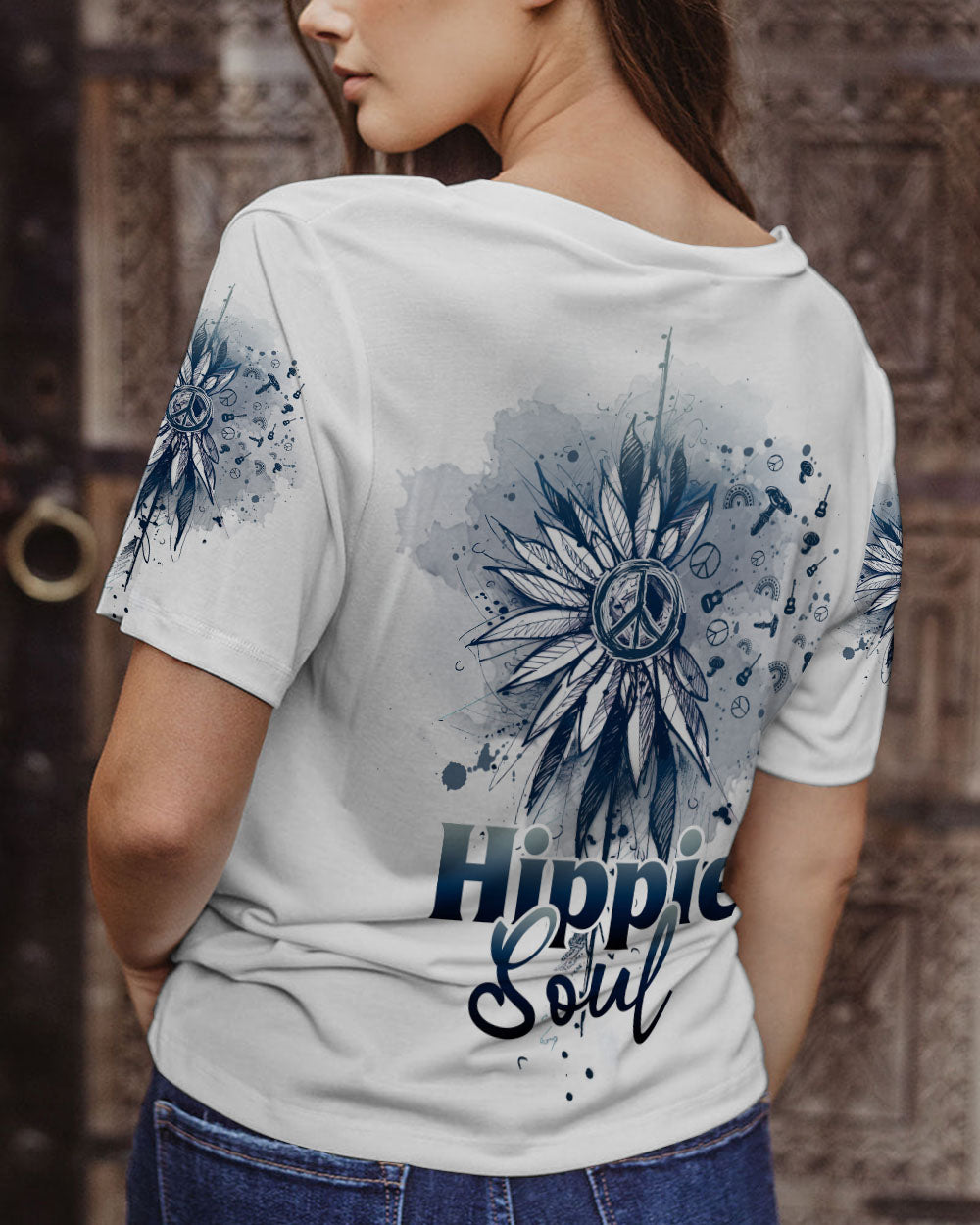 HIPPIE SOUL WATERCOLOR SUNFLOWER ALL OVER PRINT - TLNZ0103233