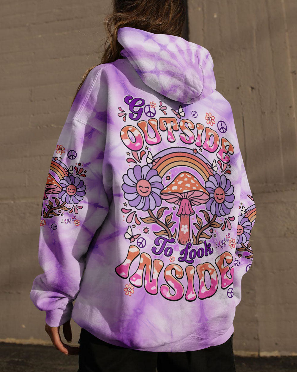 GO OUTSIDE TO LOOK INSIDE TIE DYE ALL OVER PRINT - TYQY2308243