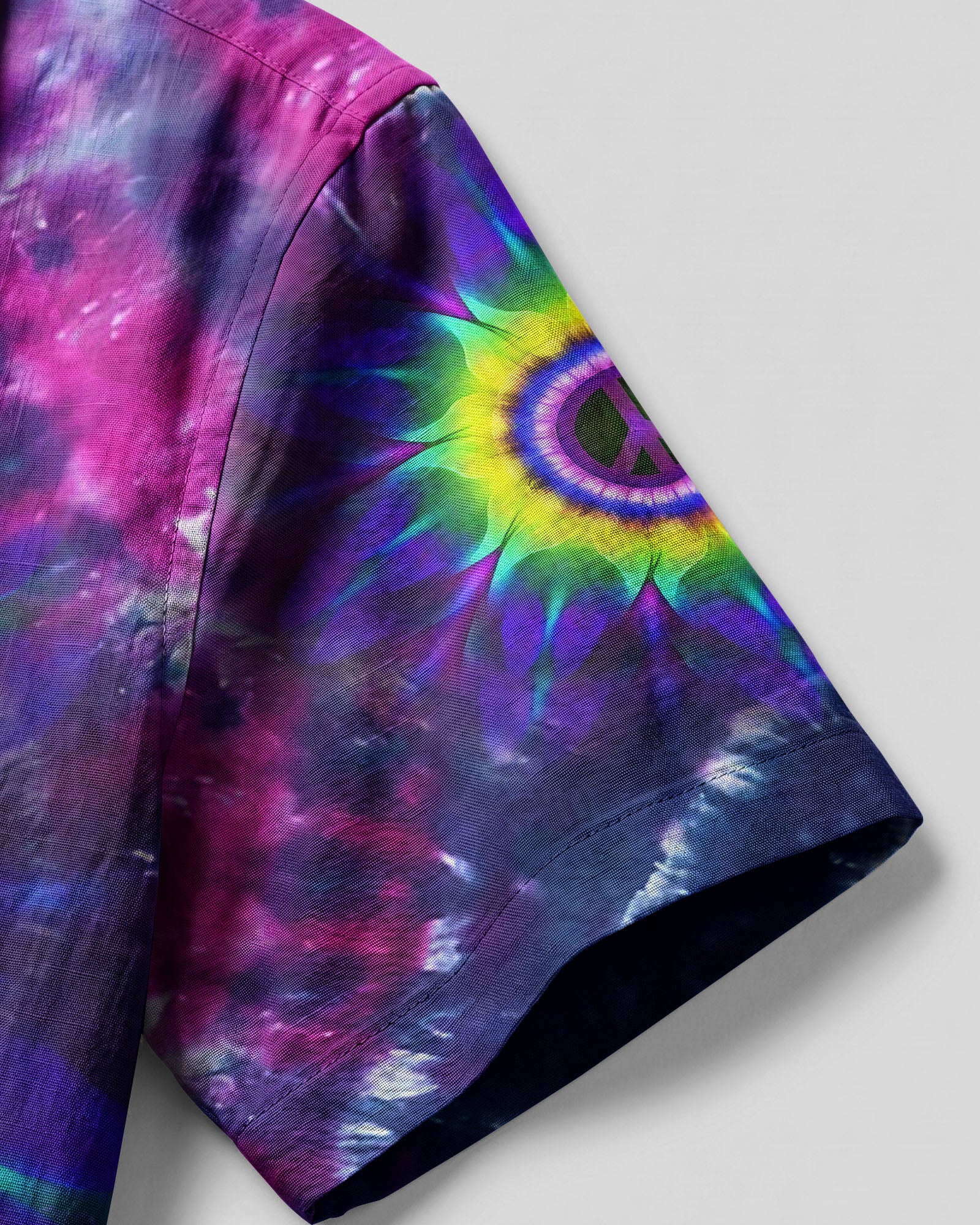 PEACE Y'ALL TIE DYE CAMP SHIRT - YHDU2906234