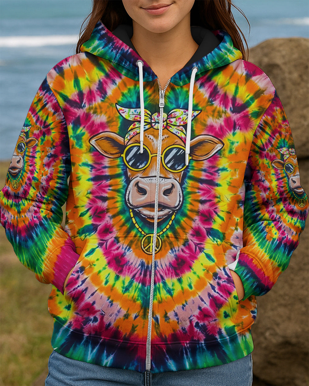 PSYCHEDELIC GROOVY HEIFER ALL OVER PRINT - YHLN2601262
