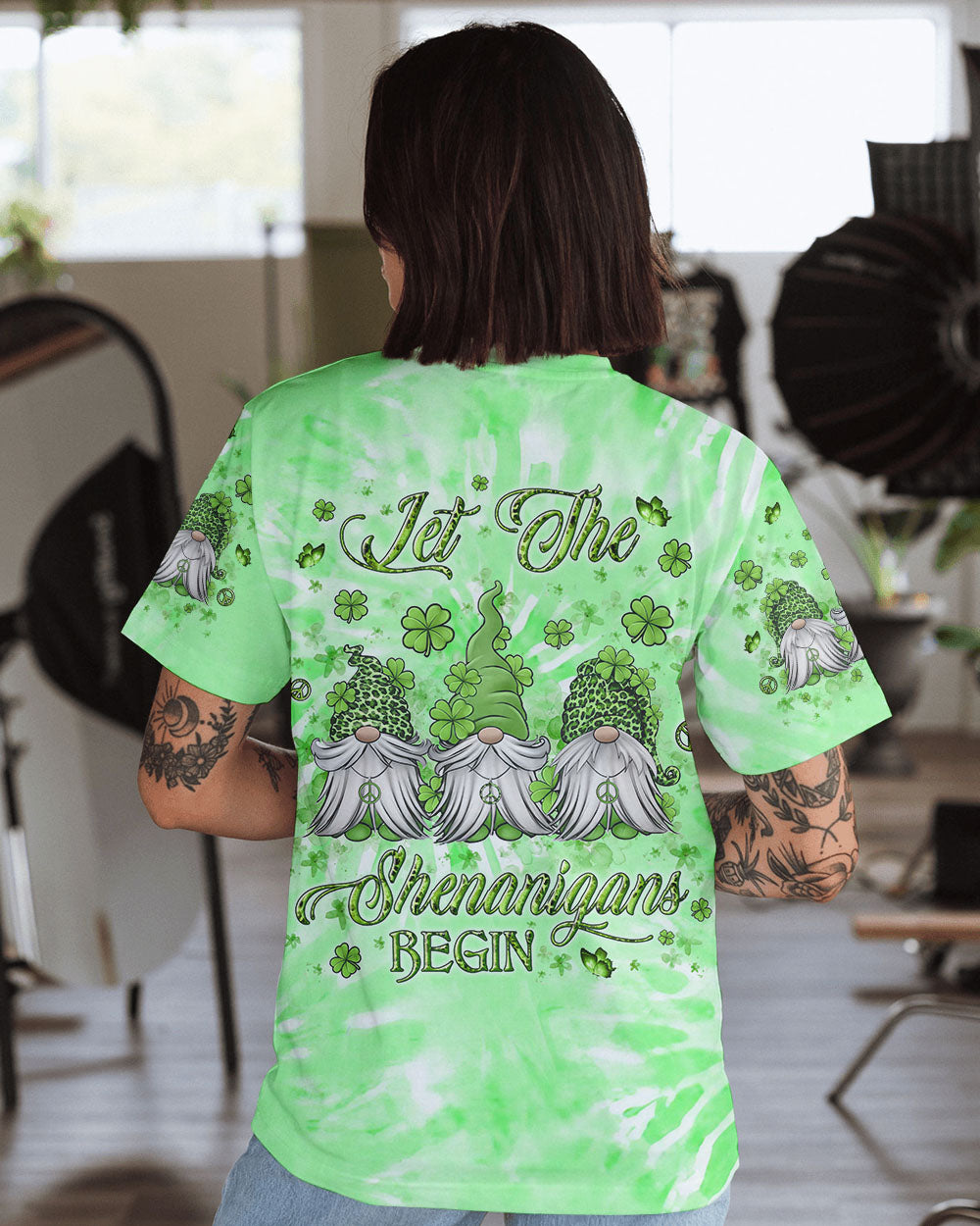 LET THE SHENANIGANS BEGIN GNOMES ST PATRICK'S DAY ALL OVER PRINT - YHLN2901242