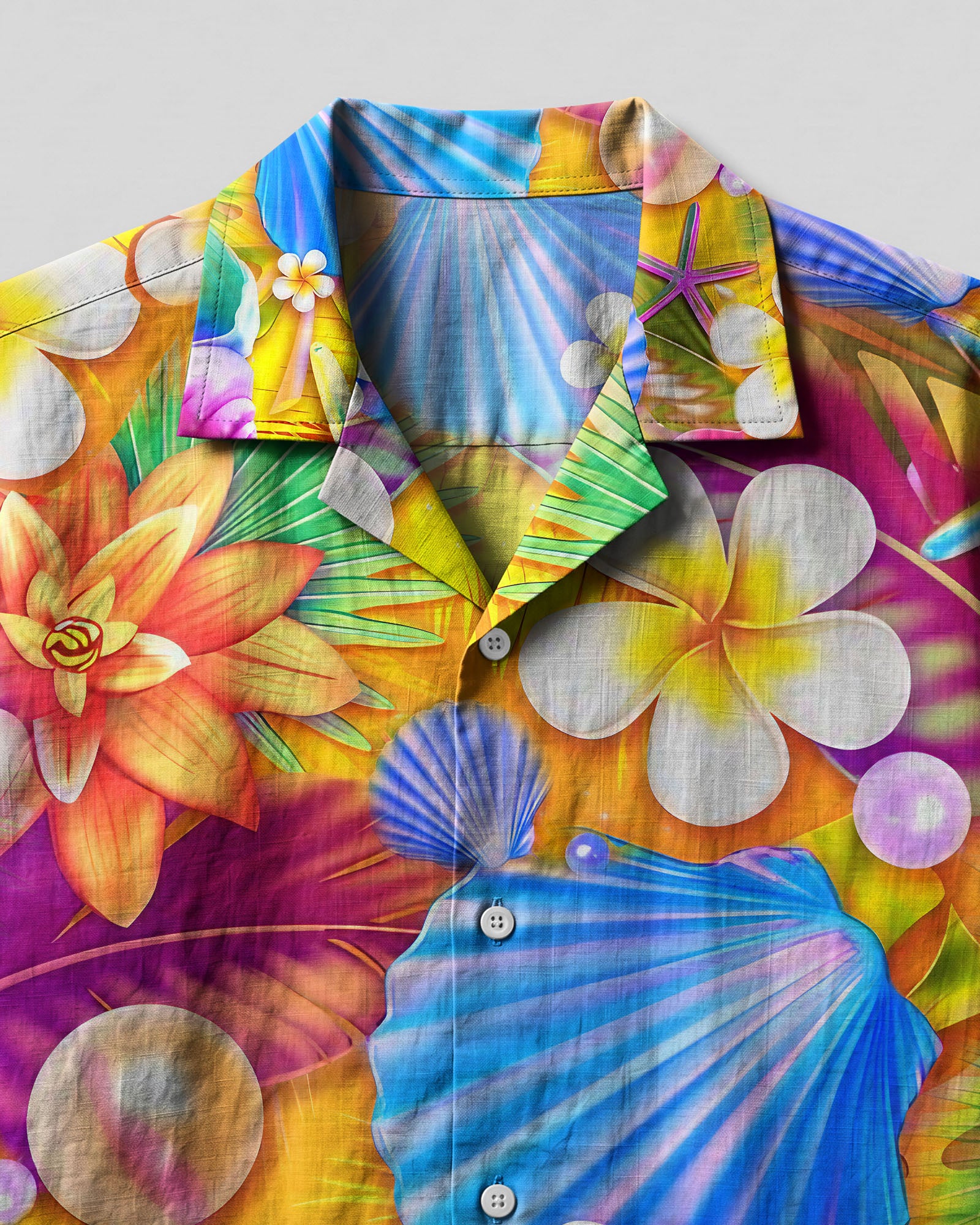 FLORAL STARFISH CAMP SHIRT - YHLN2905234