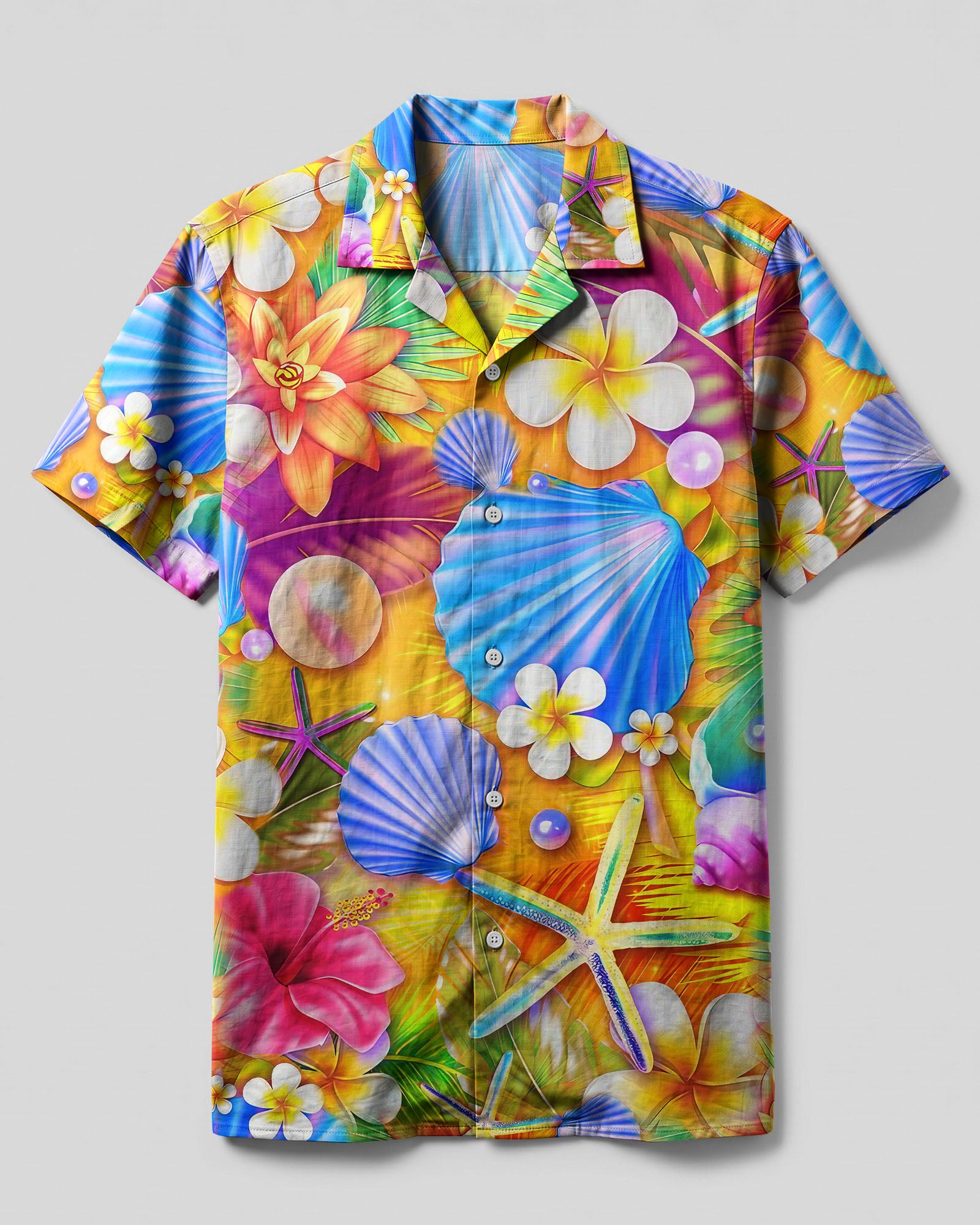 FLORAL STARFISH CAMP SHIRT - YHLN2905234