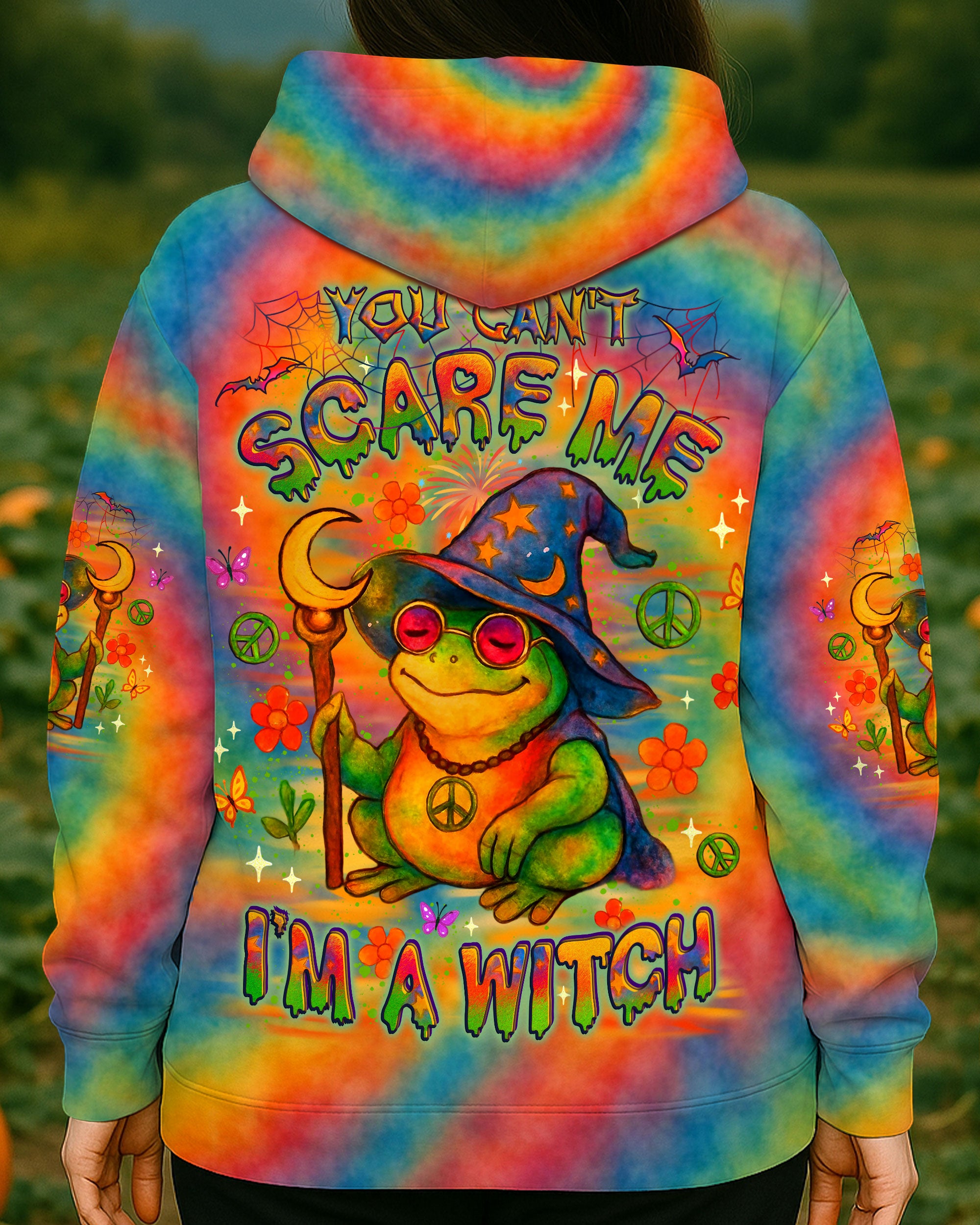 I'M A WITCH HALLOWEEN FROG ALL OVER PRINT - YHLT1006252