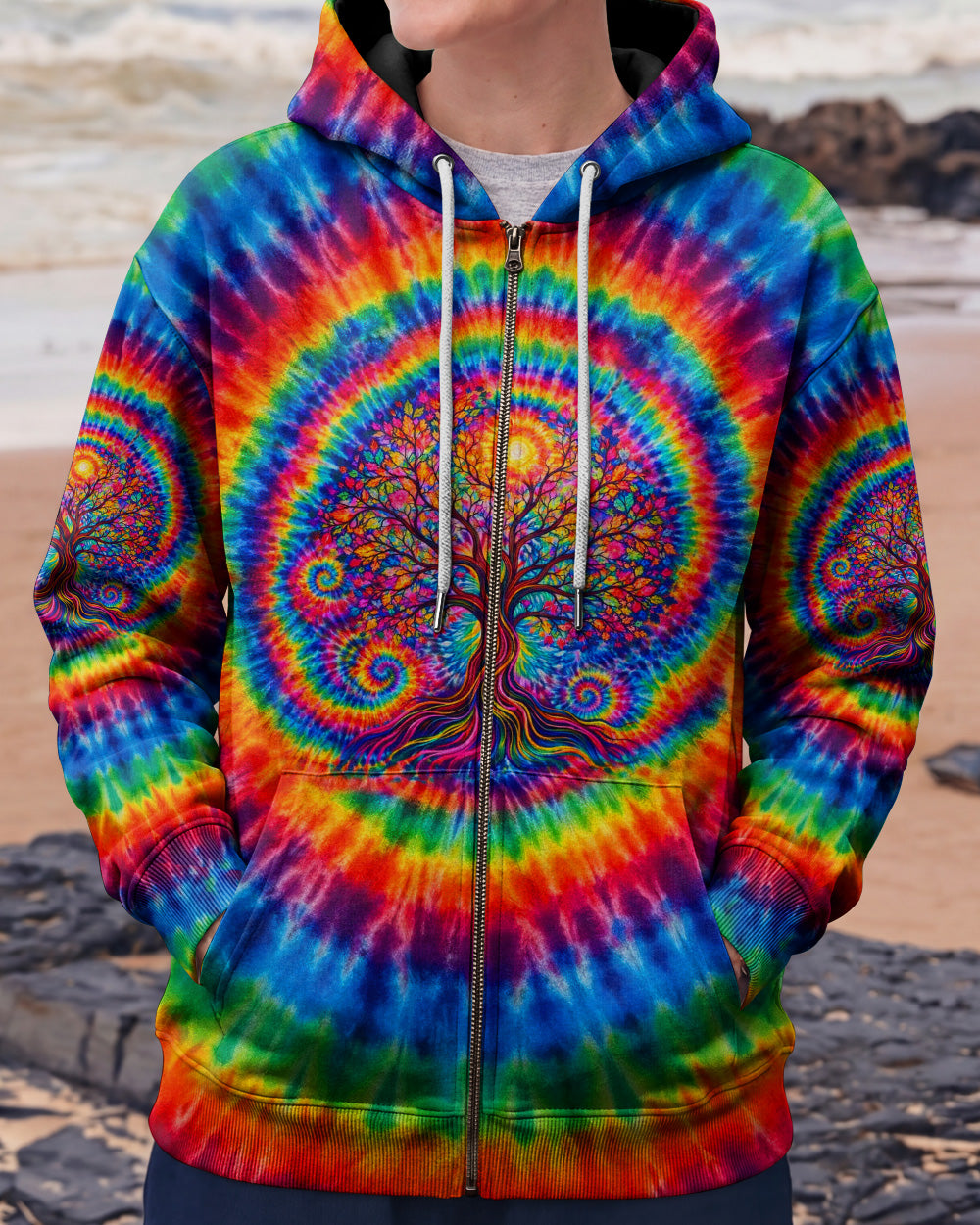 TREE LIFE COLORFUL SWIRL ALL OVER PRINT - TLTW2602262