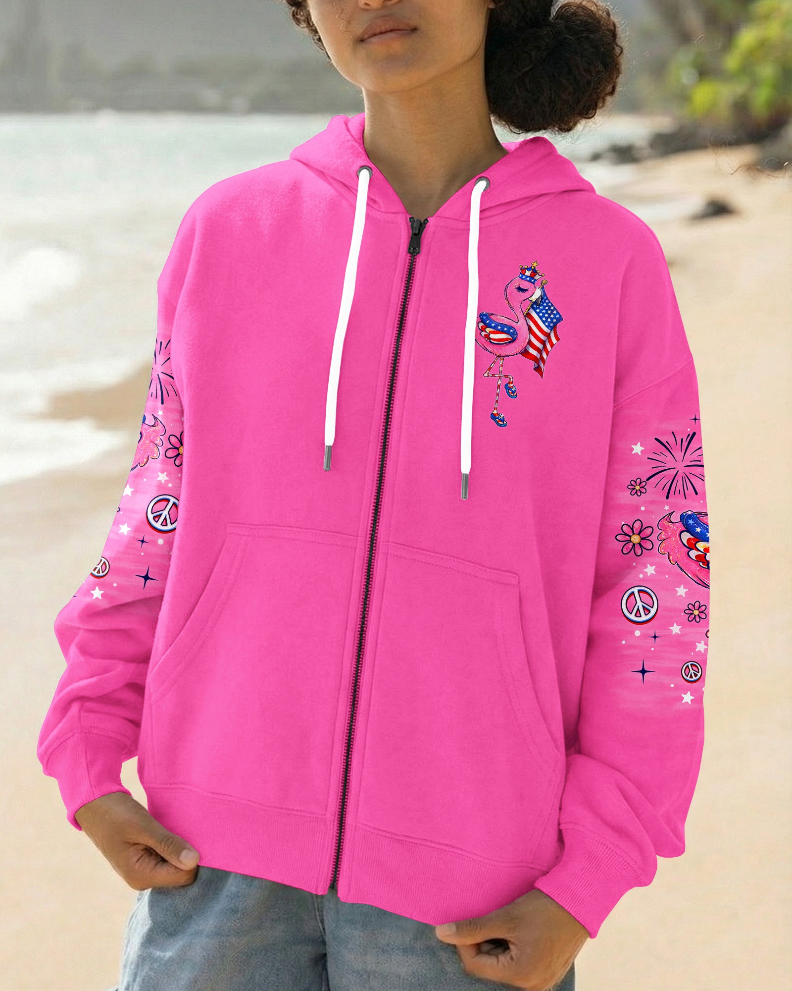 PROUD TO BE AN AMERIMINGO FLAMINGO ALL OVER PRINT  - TLNO2403262