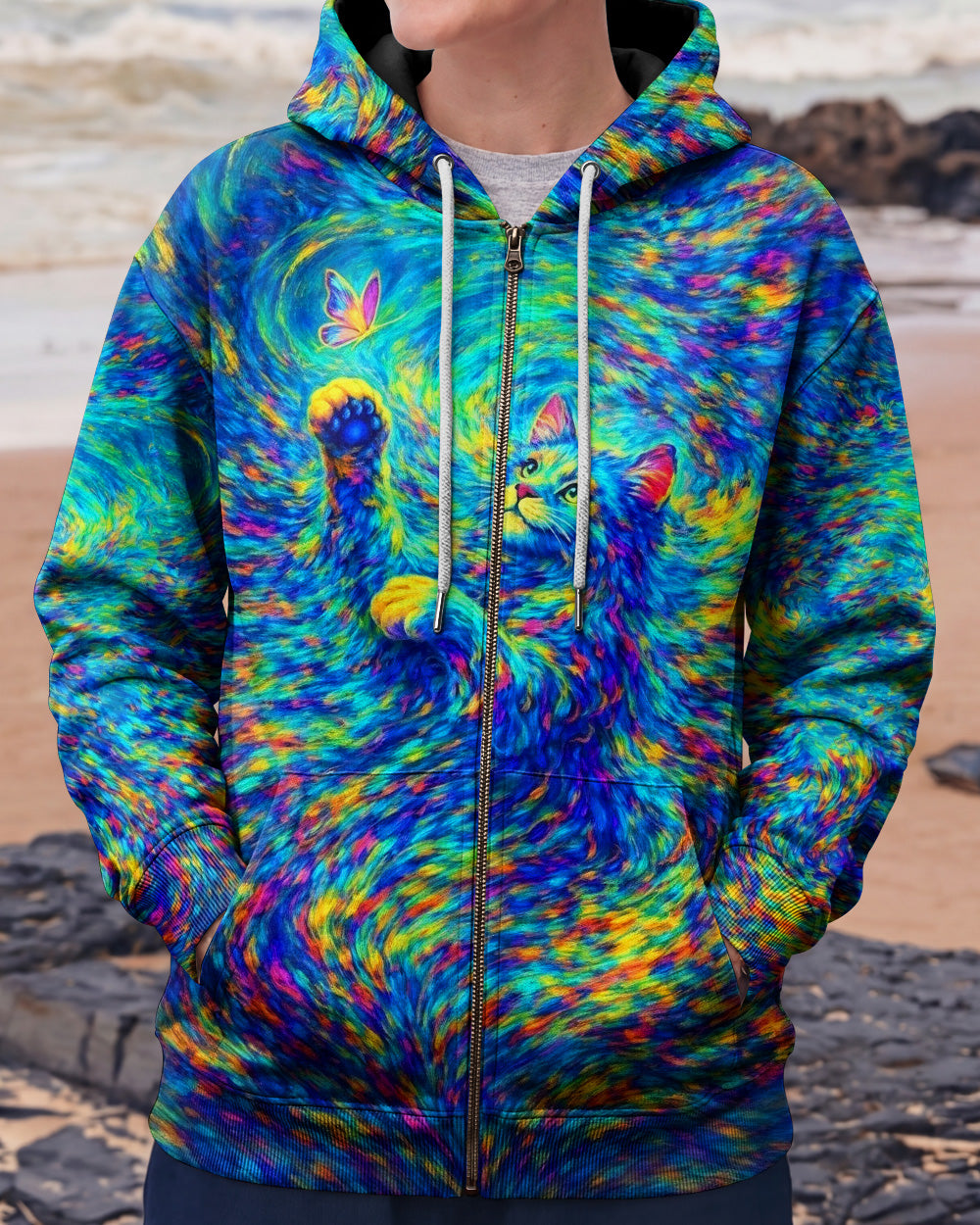 AURORA SPIRIT CAT ALL OVER PRINT - YHHG2402261