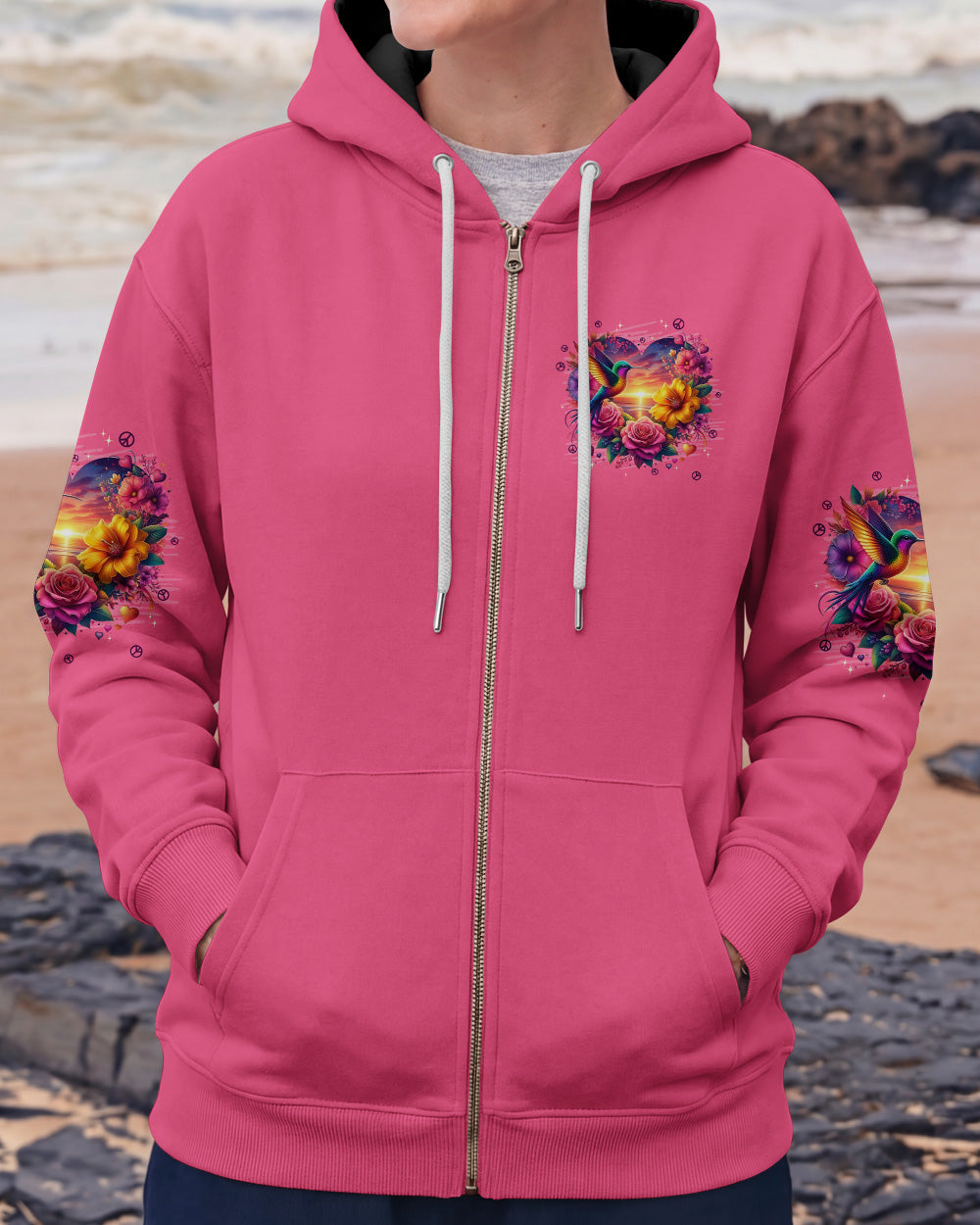 JUST BREATHE HUMMINGBIRD ALL OVER PRINT - TYPQ0602262