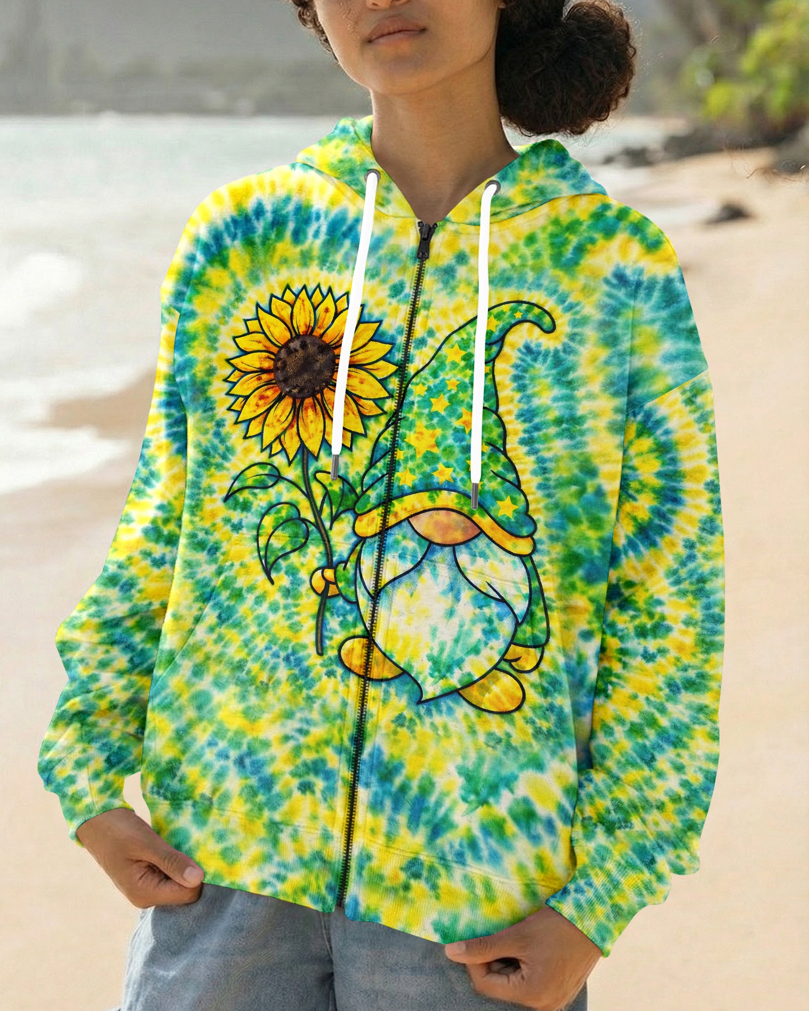 SUNFLOWER GNOME SWIRL ALL OVER PRINT - TLHN2403363