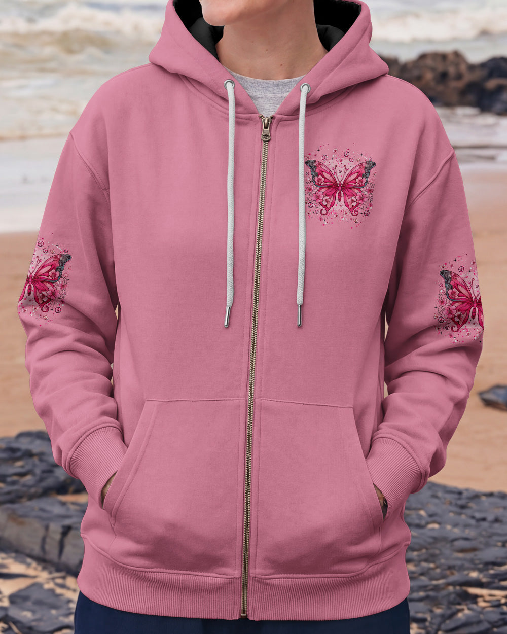 HAPPY MIND HAPPY LIFE BUTTERFLY ALL OVER PRINT - TYQY2602261