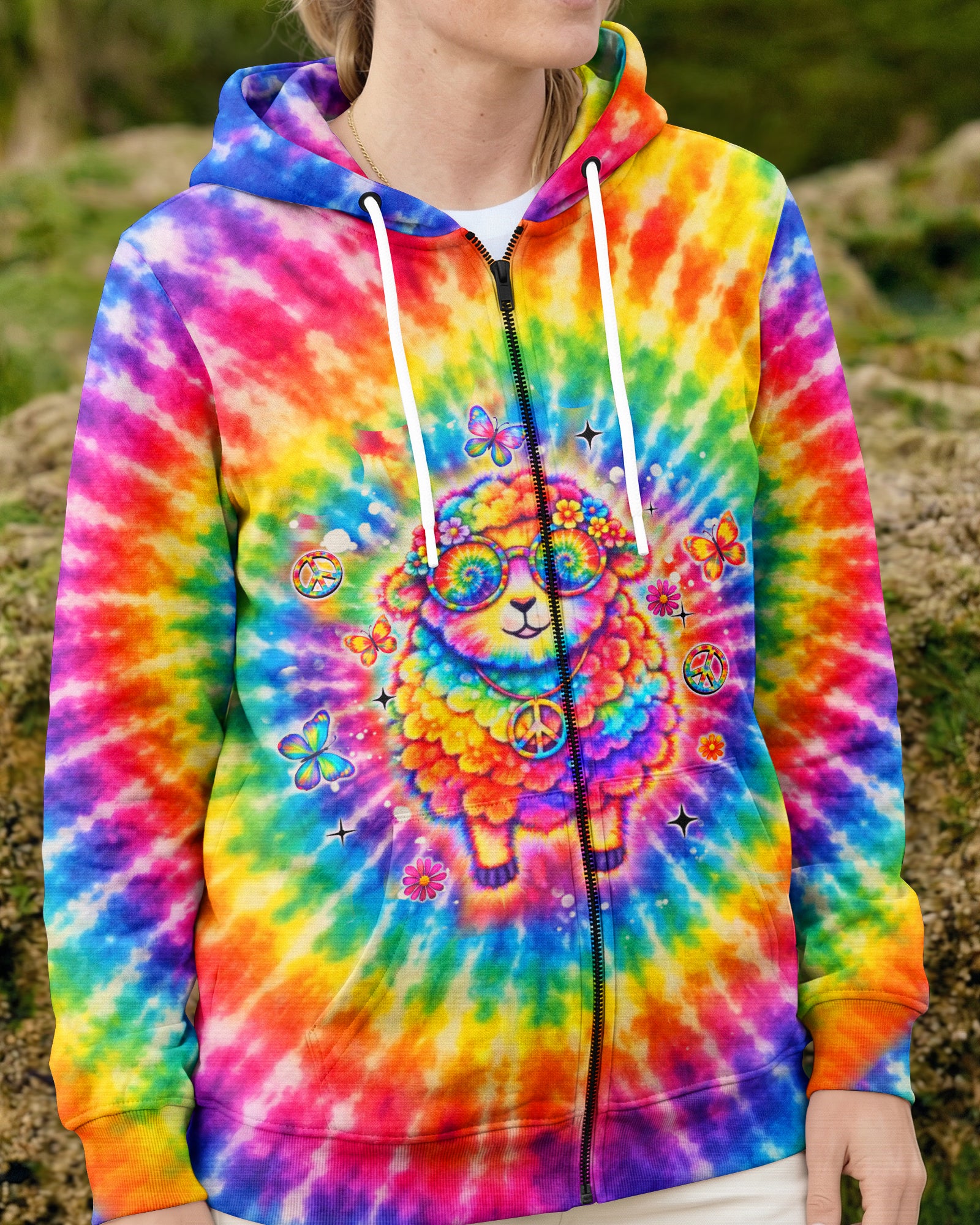 I'M NOT THE BLACK SHEEP COLORFUL SWIRL ALL OVER PRINT  - TLHN2703263