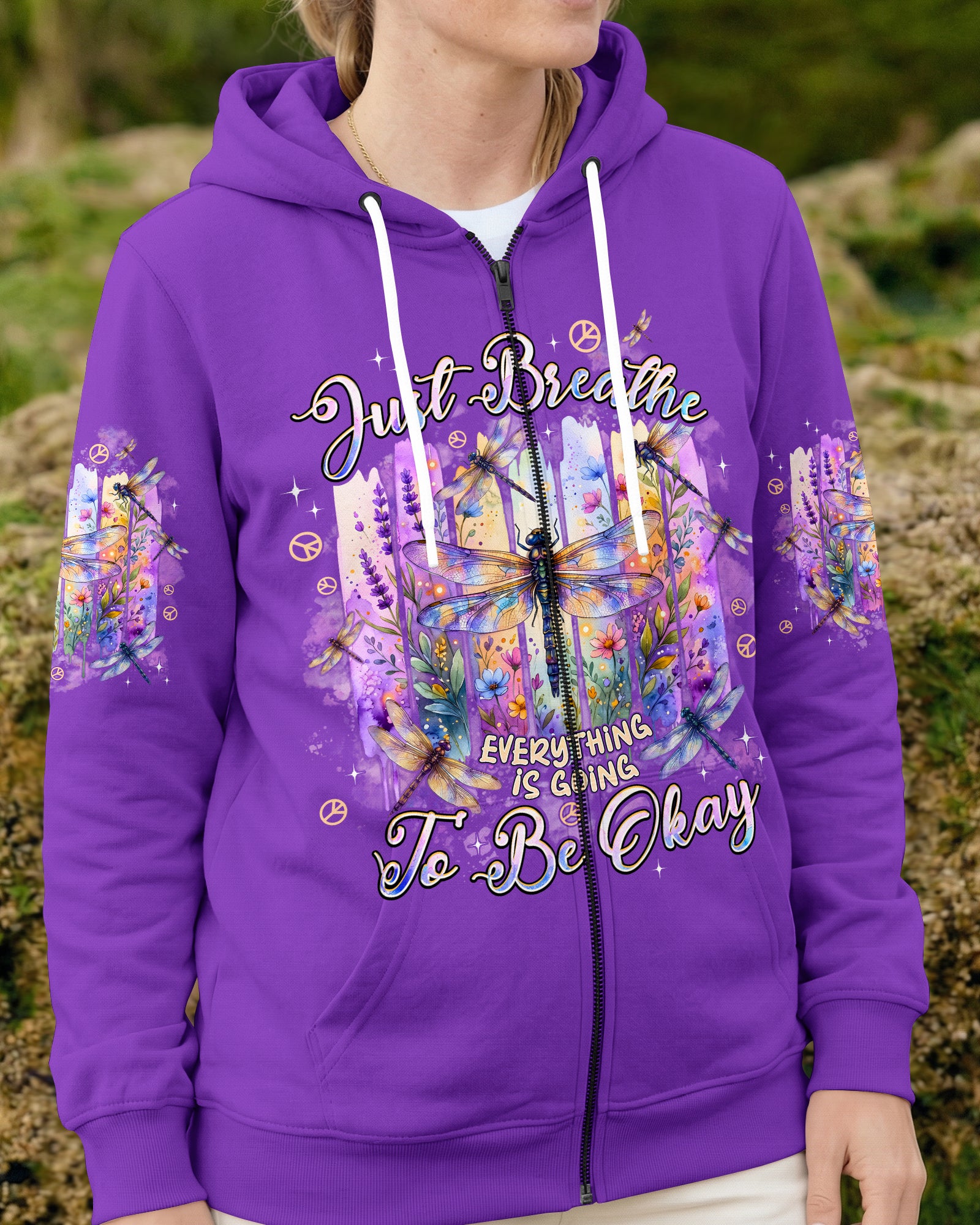 JUST BREATHE DRAGONFLY ALL OVER PRINT - TYPQ0406261