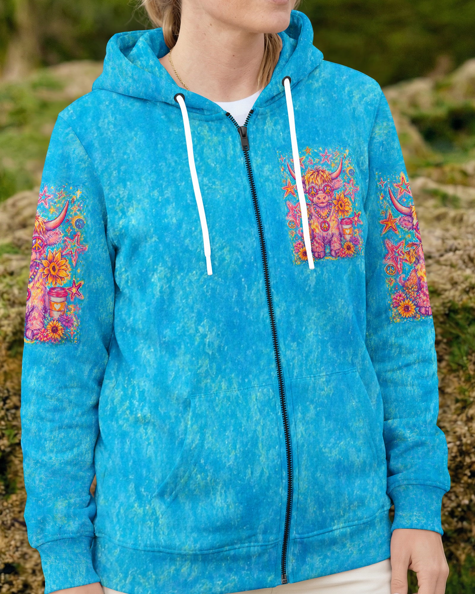 NOT TODAY HEIFER HIGHLAND COW PEACE ALL OVER PRINT - KMTM1507263