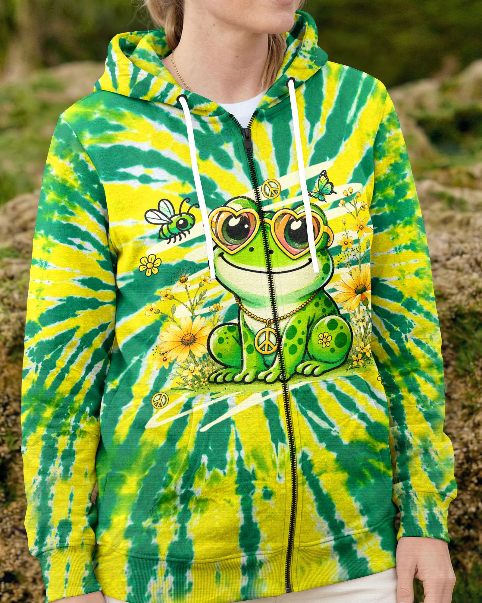 BE YOU HIPPIE FROG ALL OVER PRINT - TLHG2307264
