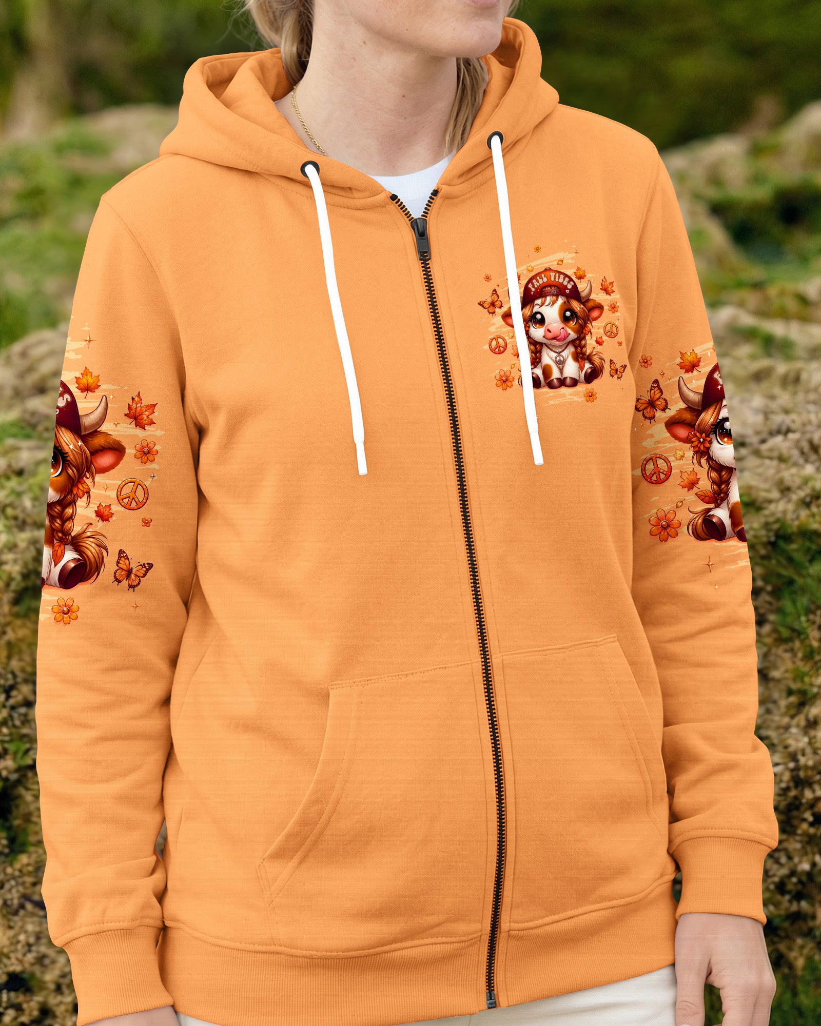 LEAVES FALL I DON'T HIGHLAND COW AUTUMN ALL OVER PRINT - TLTW2707264