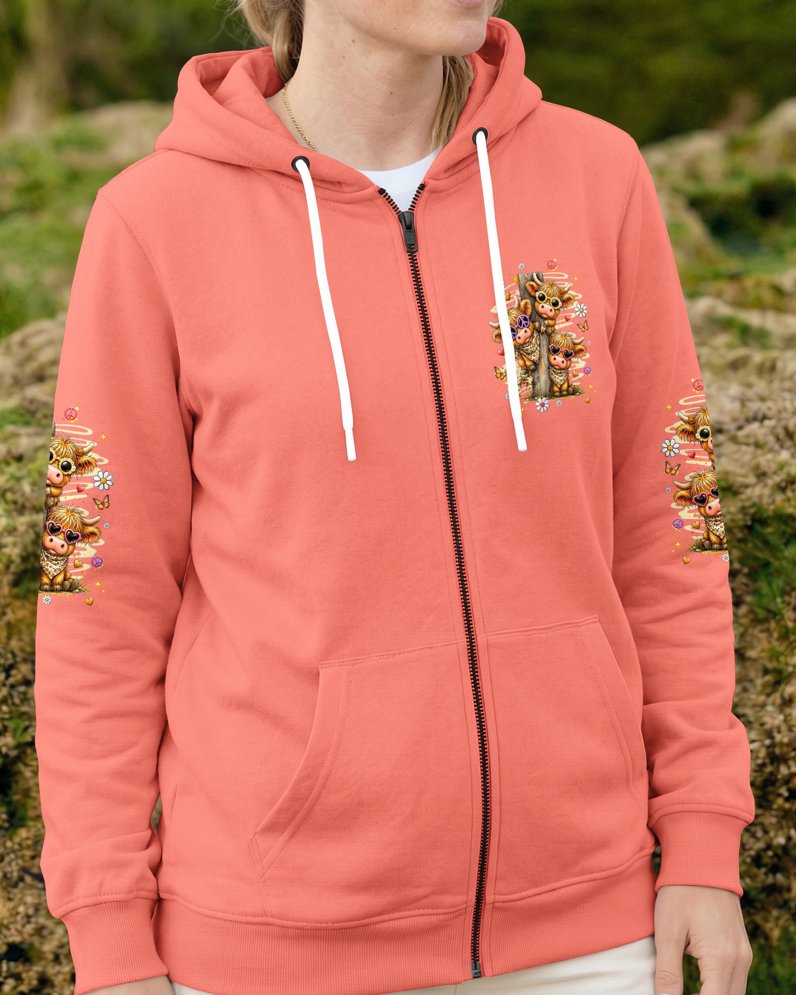 GOOD TIMES CRAZY FRIENDS HIGHLAND COW ALL OVER PRINT - TLHG0807261