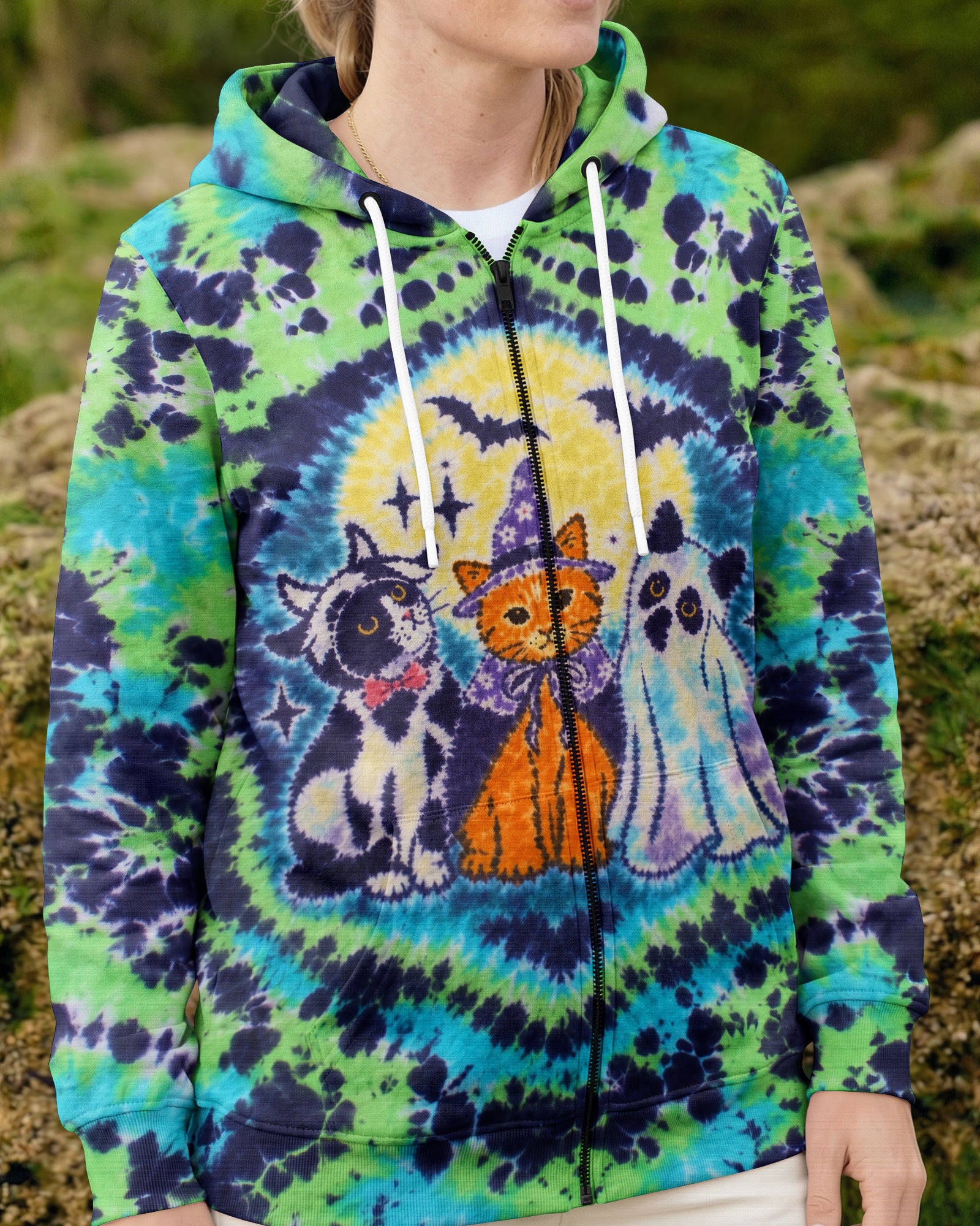 WITCHY KITTY GHOST FRIENDS ALL OVER PRINT – RI0508263