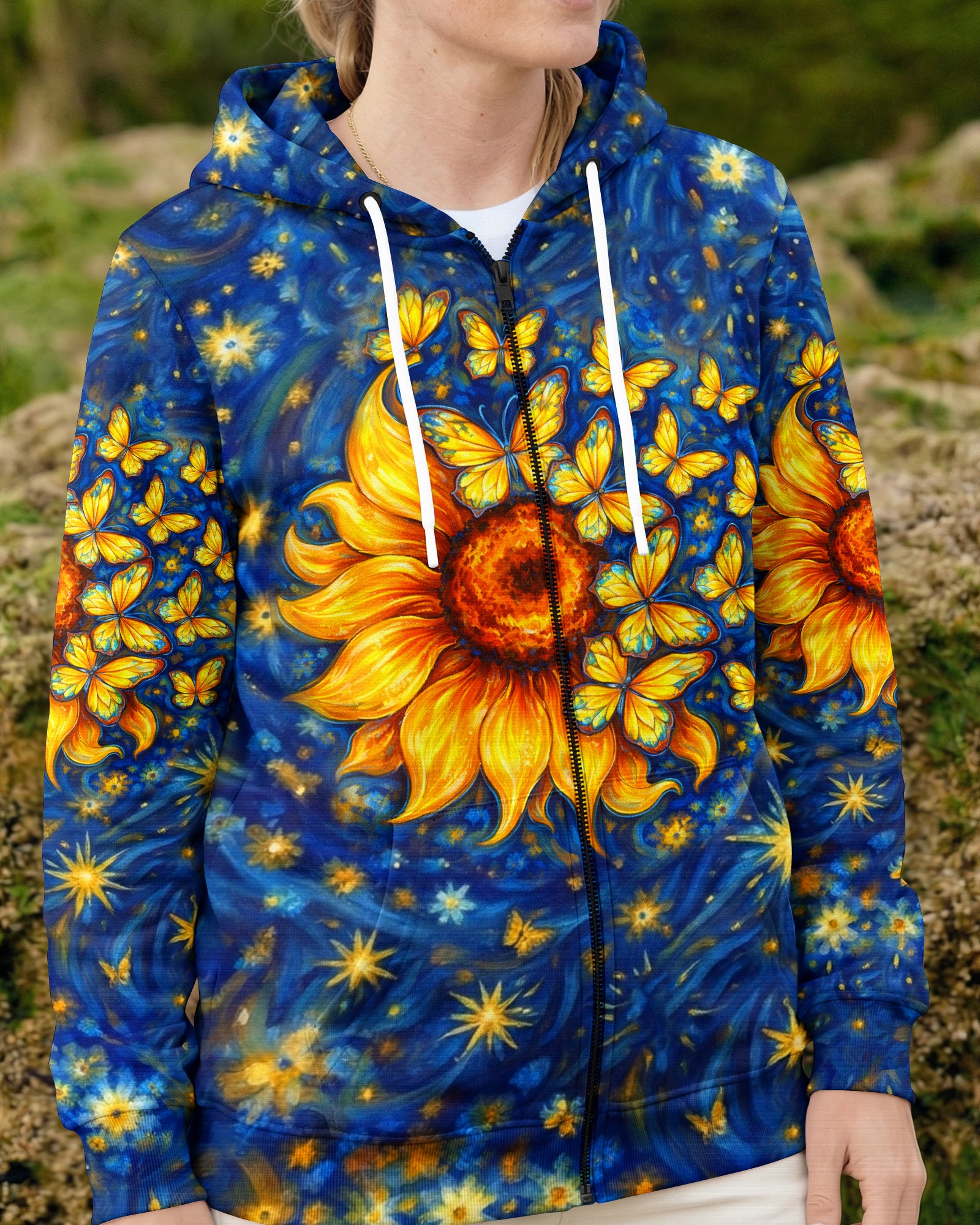 BUTTERFLY SUNFLOWER ALL OVER PRINT - TLHN0907262