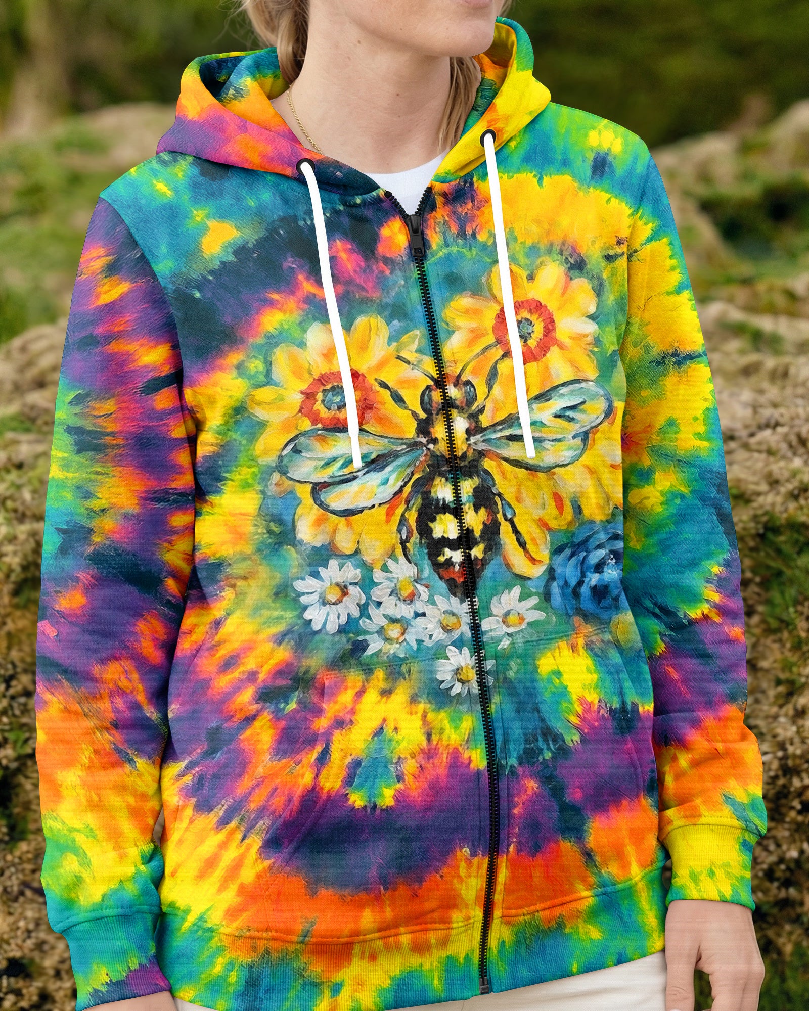 SUNFLOWER BEE WISDOM ALL OVER PRINT - RI2703261