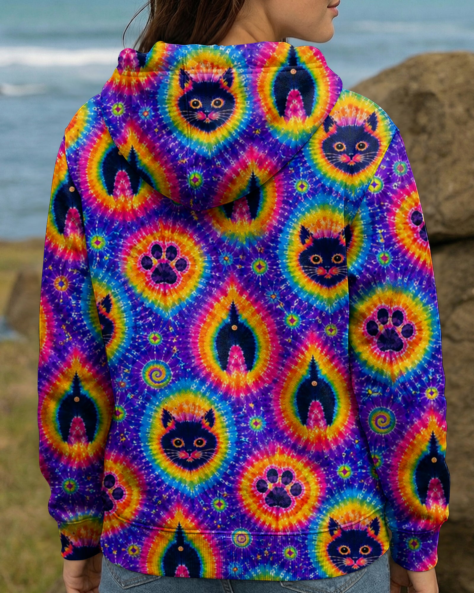 FUNNY CAT PAW PRINT ALL OVER PRINT - TLHN0907261