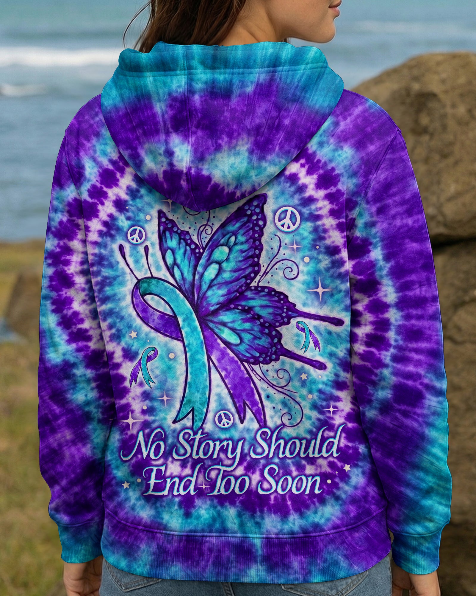 NO STORY SHOULD END TOO SOON BUTTERFLY SUICIDE PREVENTION ALL OVER PRINT  - TLNO1607261