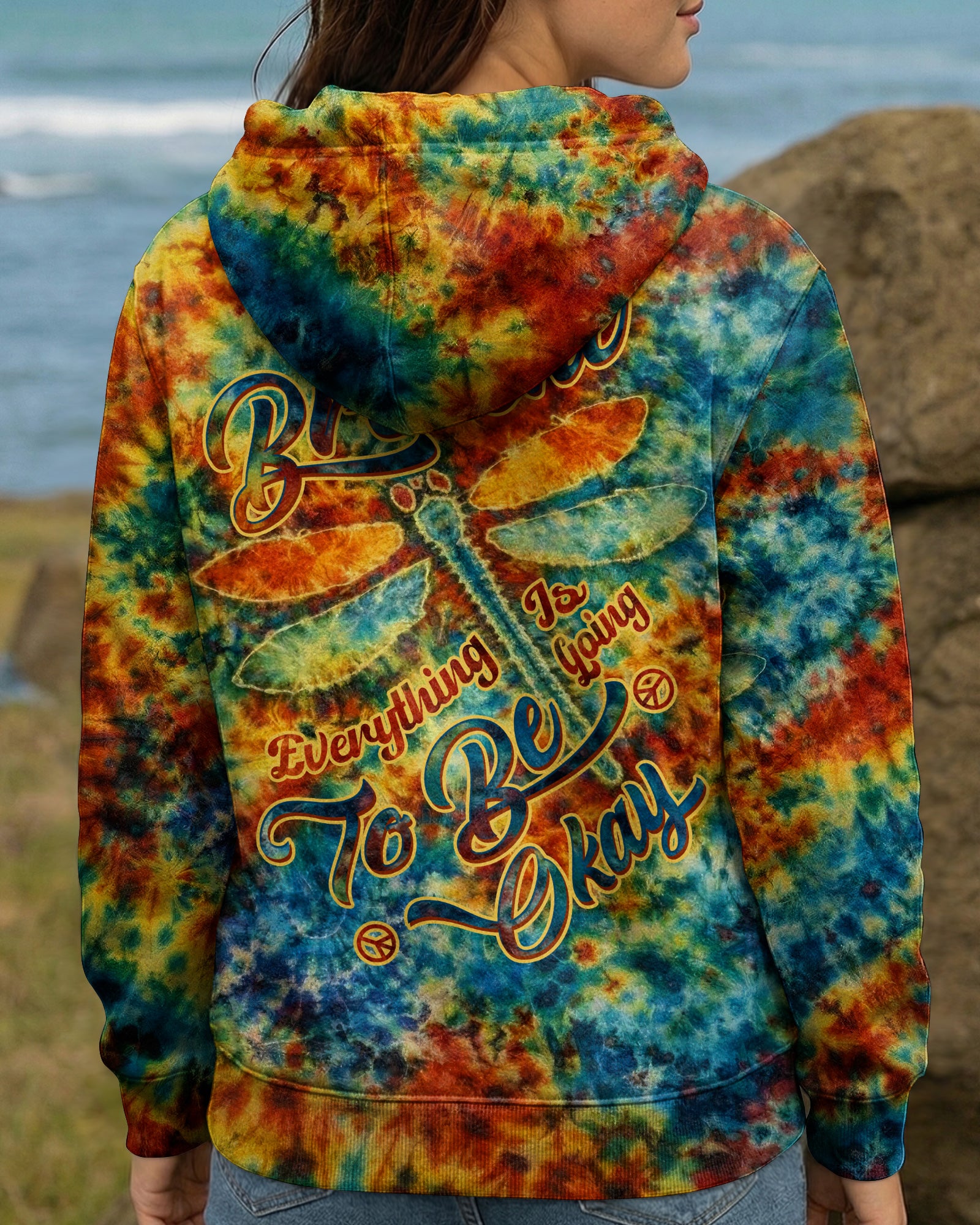 JUST BREATHE DRAGONFLY SWIRL  ALL OVER PRINT  - TLTW1704261
