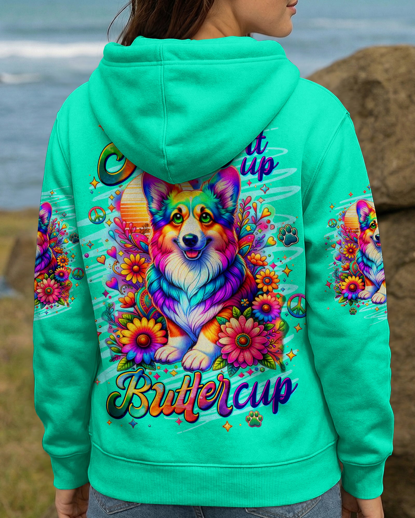 SUCK IT UP BUTTERCUP CORGI DOG ALL OVER PRINT - TLTW0906262