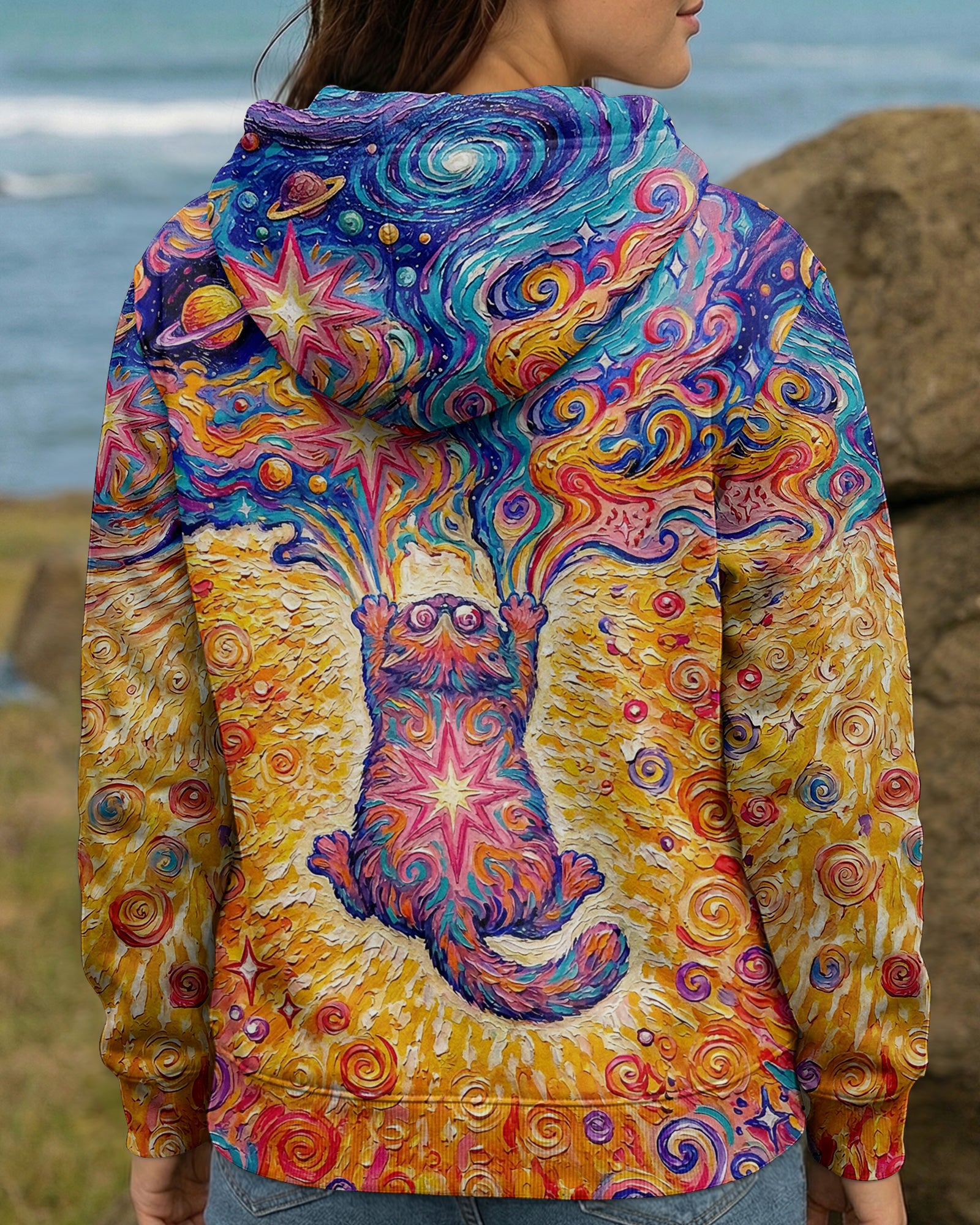 GALAXY CAT BURST SWIRL ALL OVER PRINT - TM0604261