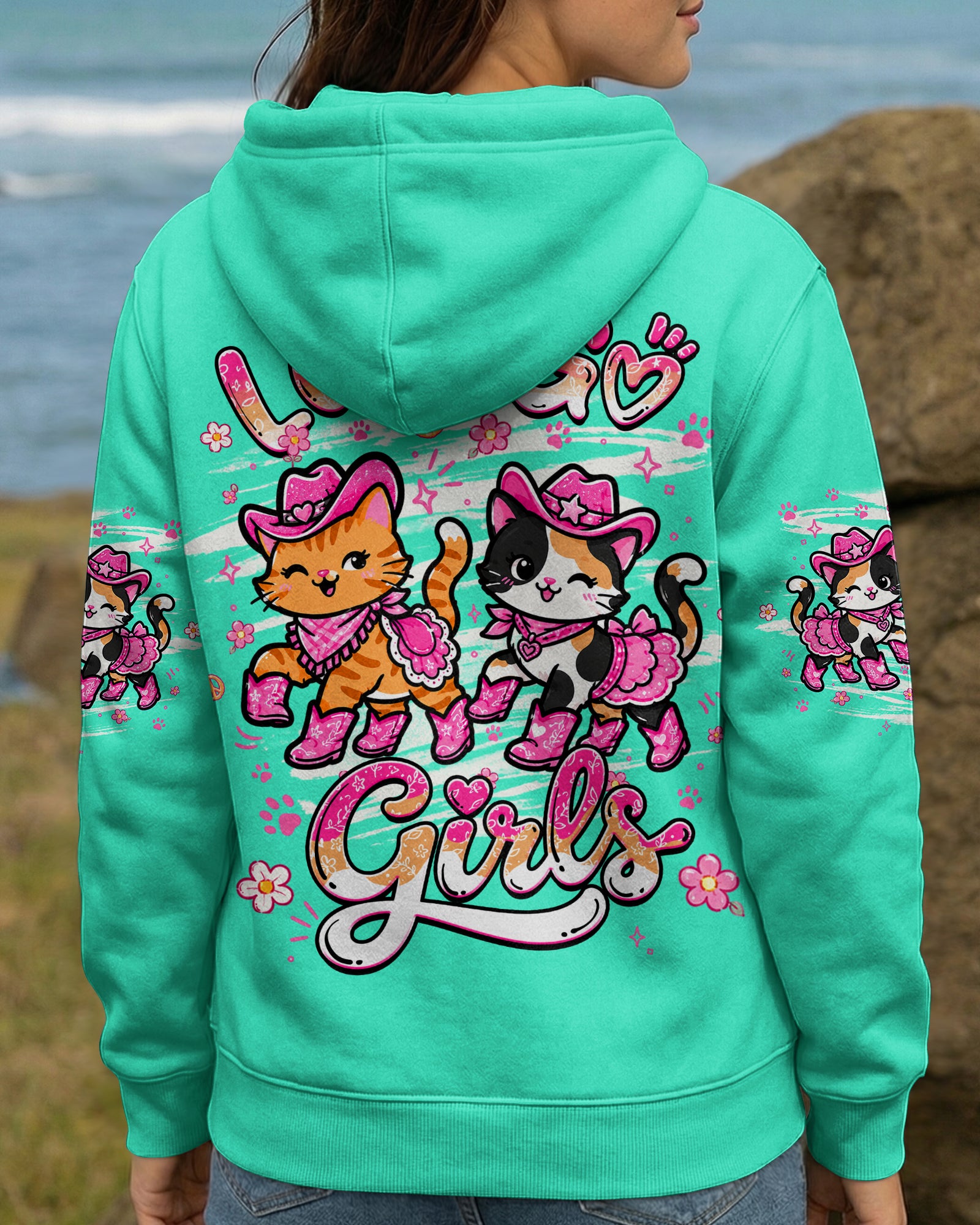 LET'S GO GIRLS CAT ALL OVER PRINT - TLHG0907264
