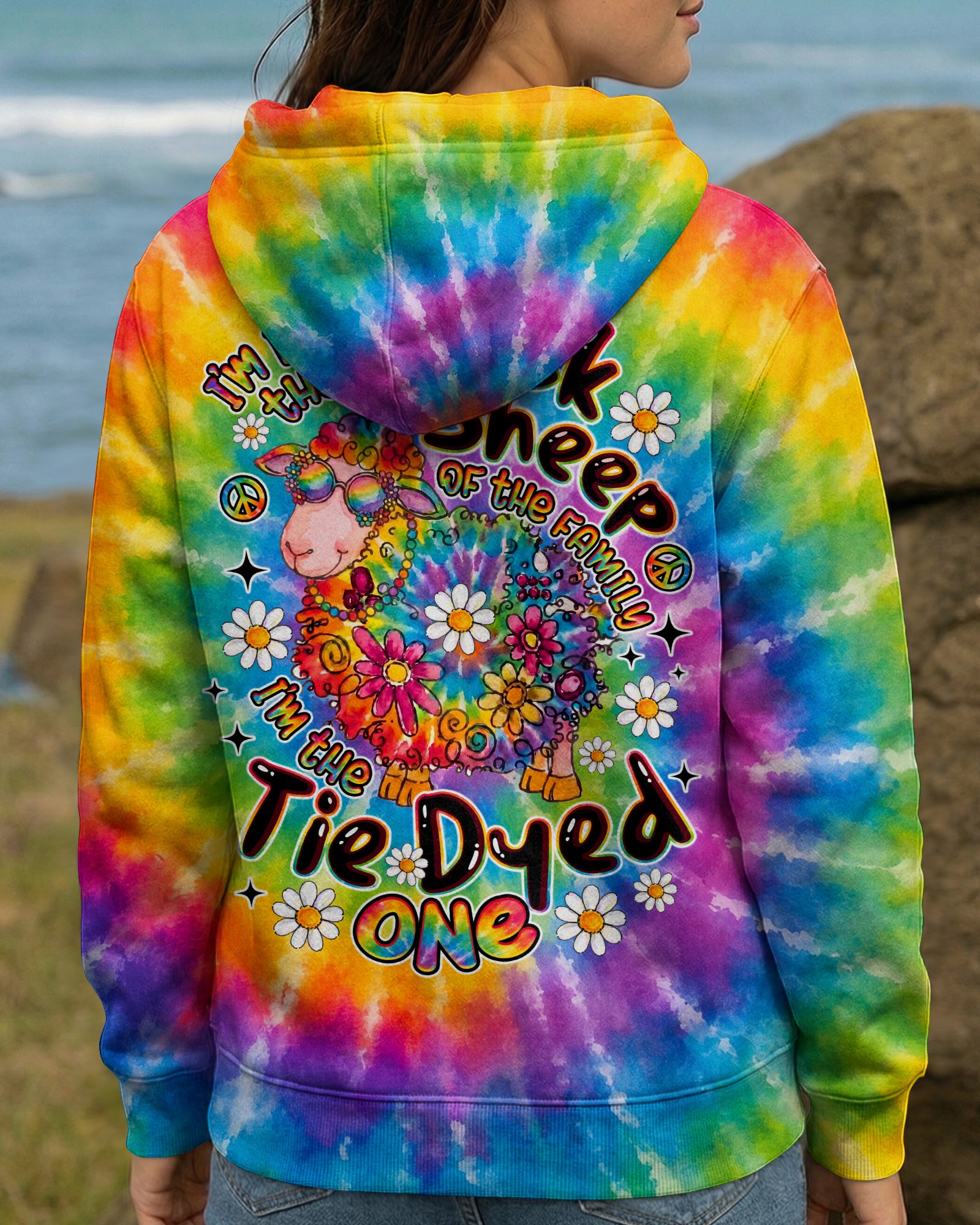 I'M NOT THE BLACK SHEEP TIE DYE ALL OVER PRINT - TLNO2707263