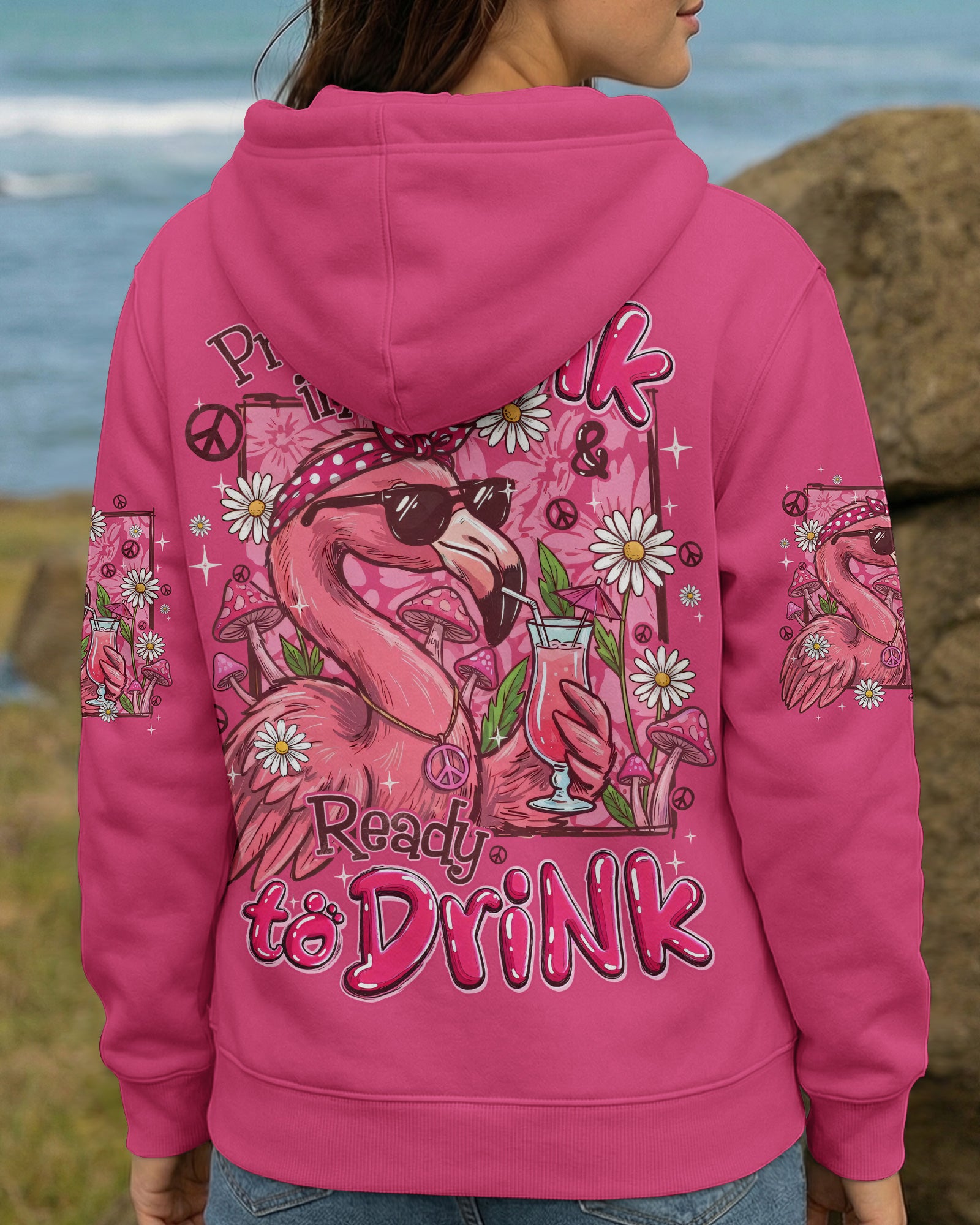 PRETTY IN PINK FLAMINGO ALL OVER PRINT - TYQY2206263