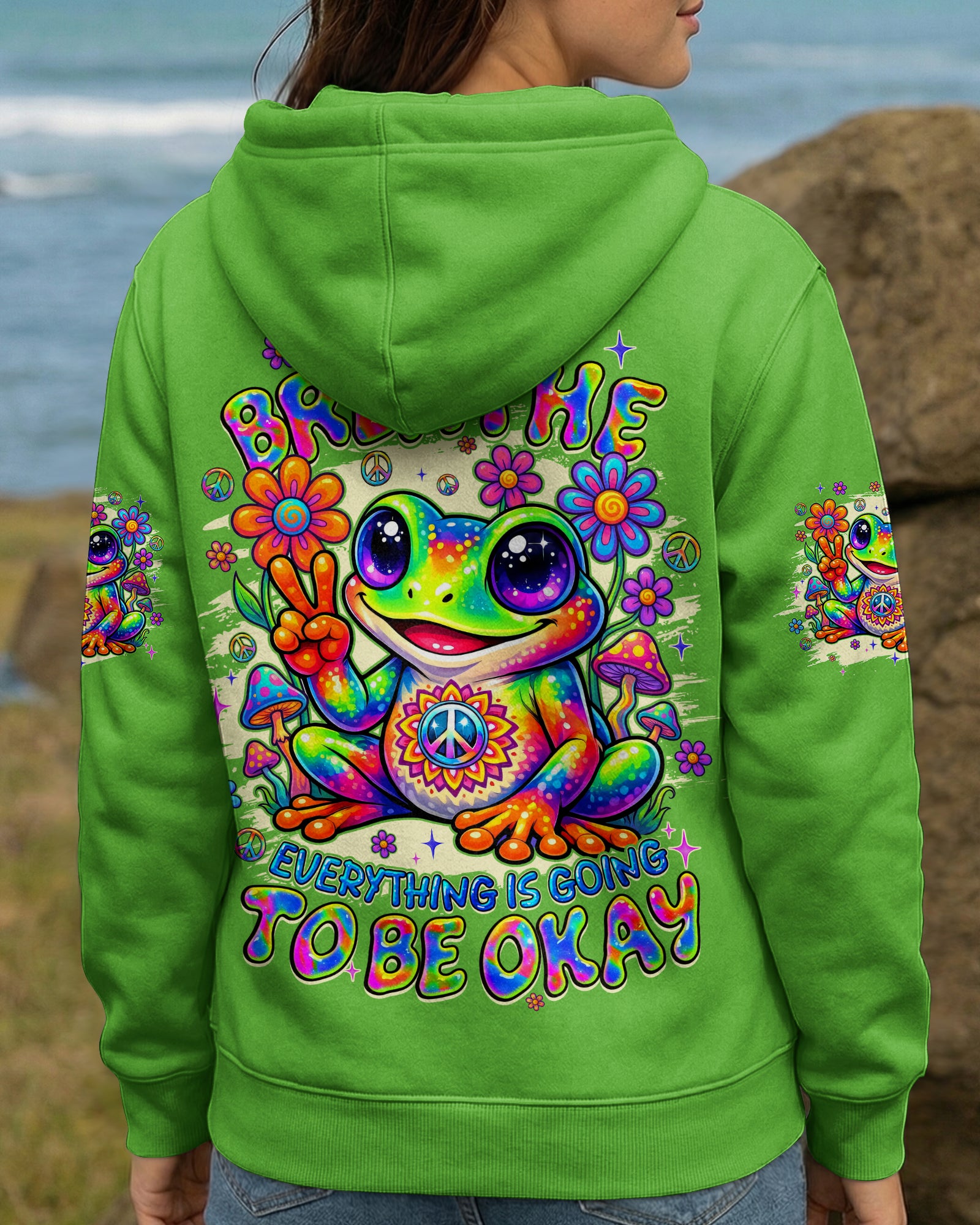 JUST BREATHE FROG ALL OVER PRINT - TYQY1605262